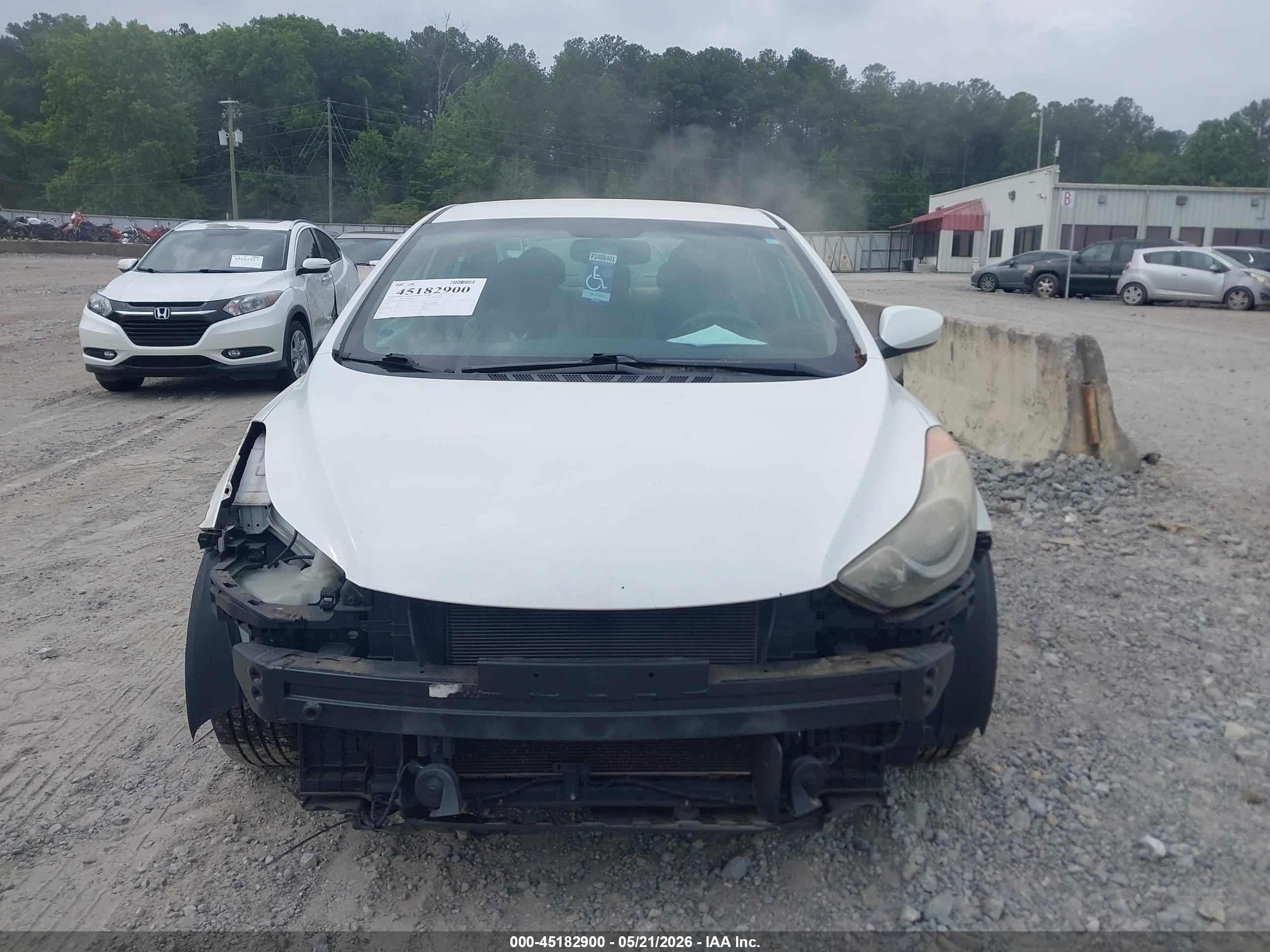 2013 Hyundai Elantra Gls White vin: 5NPDH4AE3DH272143
