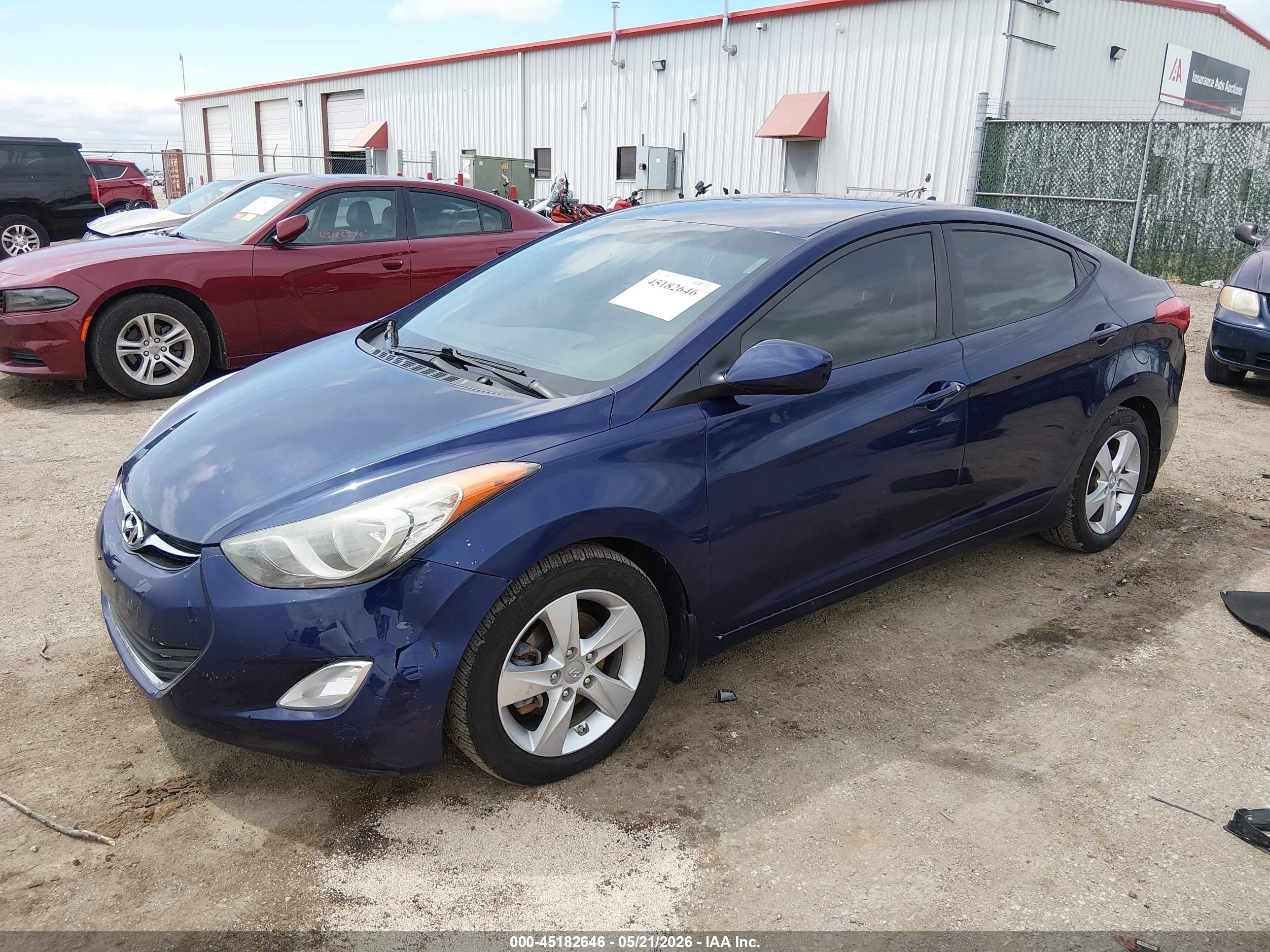 2013 Hyundai Elantra Gls Blue vin: 5NPDH4AE3DH275981