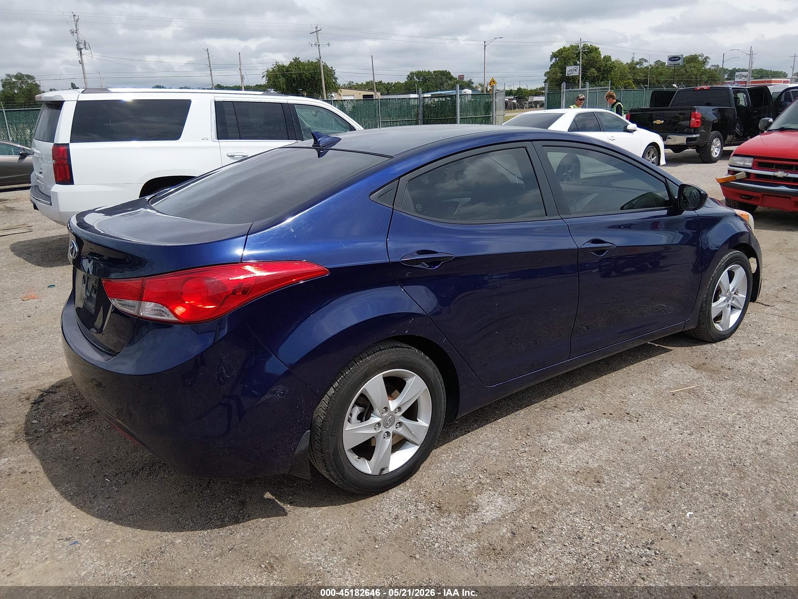 2013 Hyundai Elantra Gls Blue vin: 5NPDH4AE3DH275981