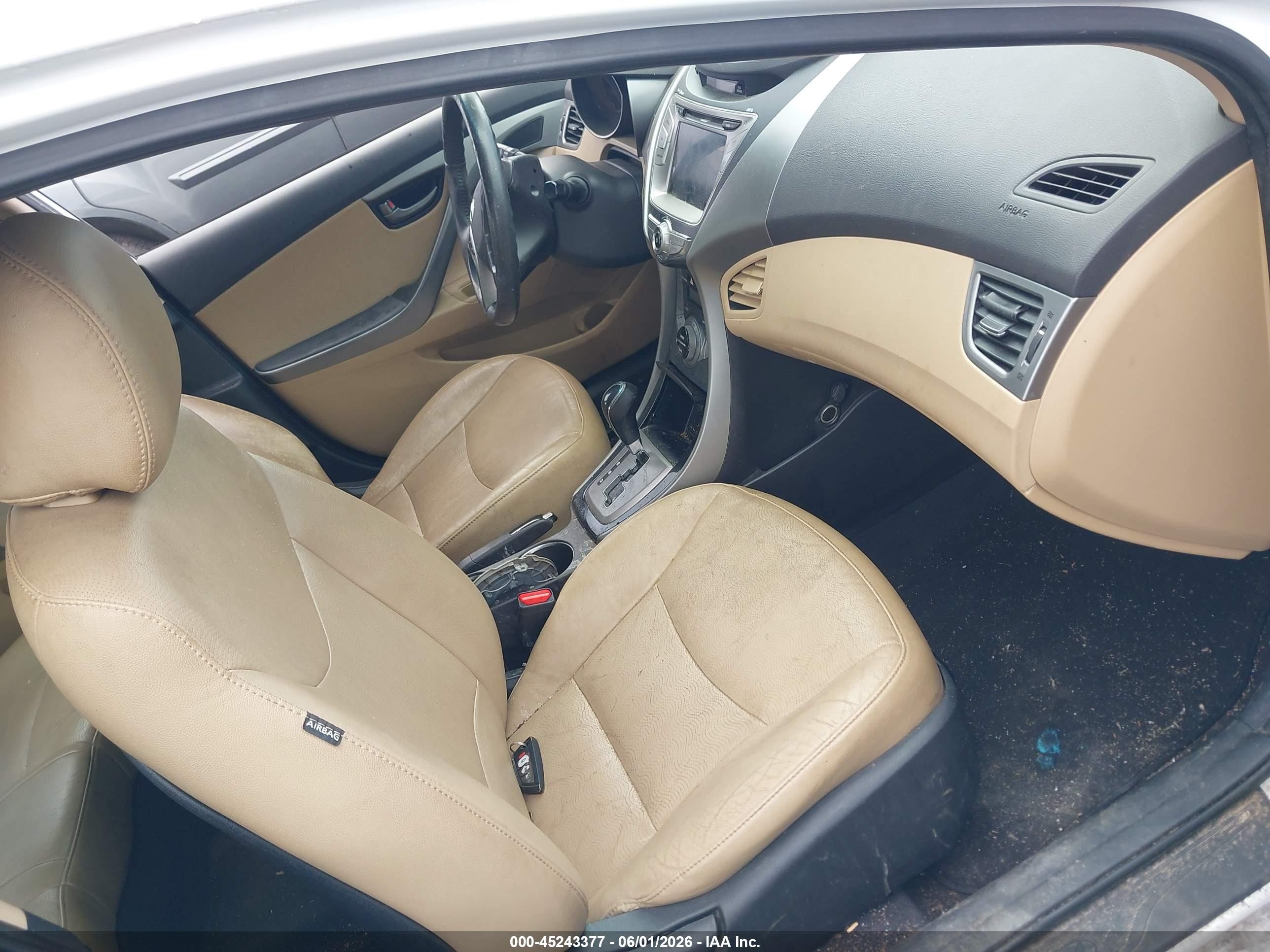 2013 Hyundai Elantra Limited White vin: 5NPDH4AE3DH280470