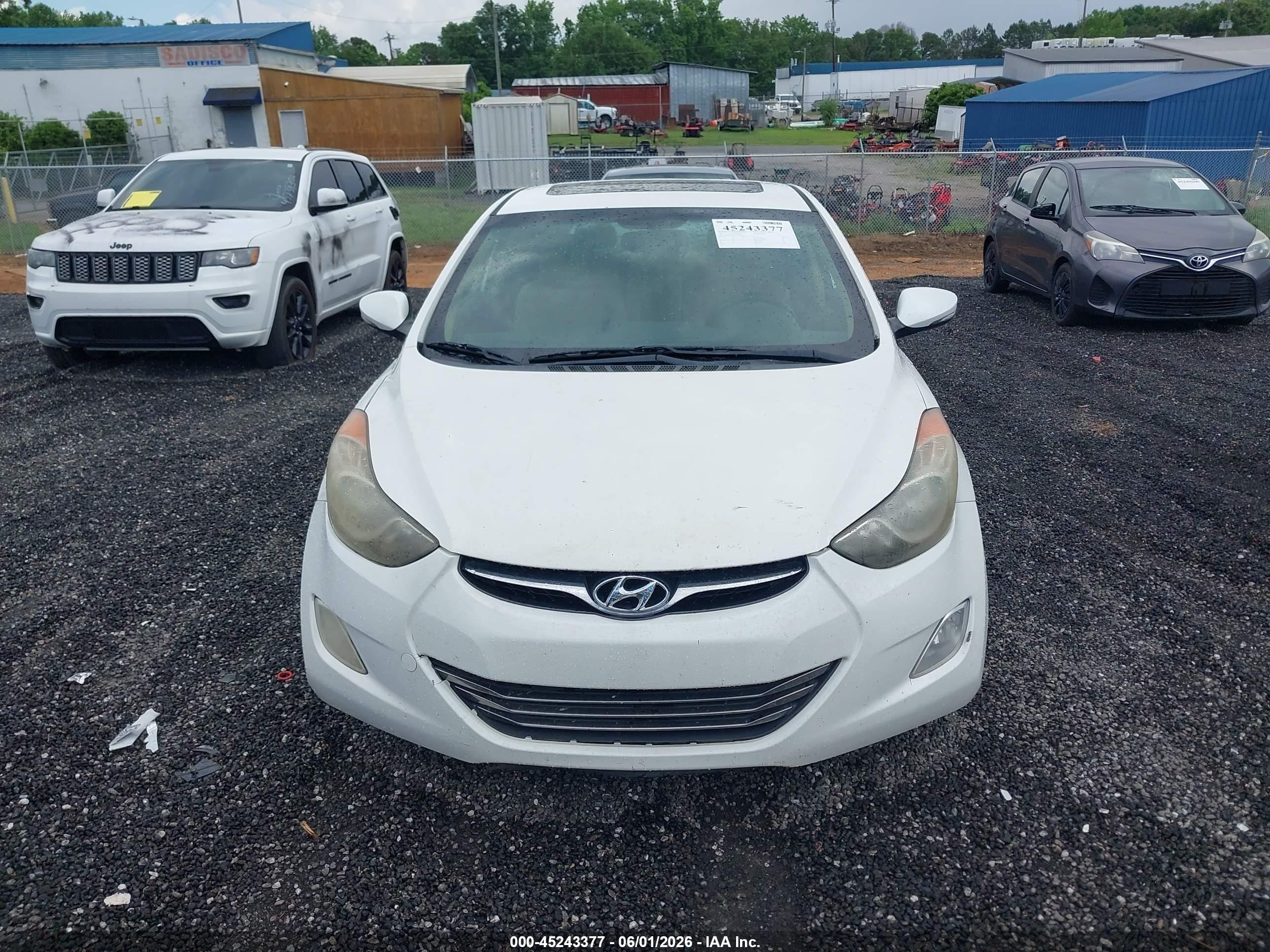 2013 Hyundai Elantra Limited White vin: 5NPDH4AE3DH280470