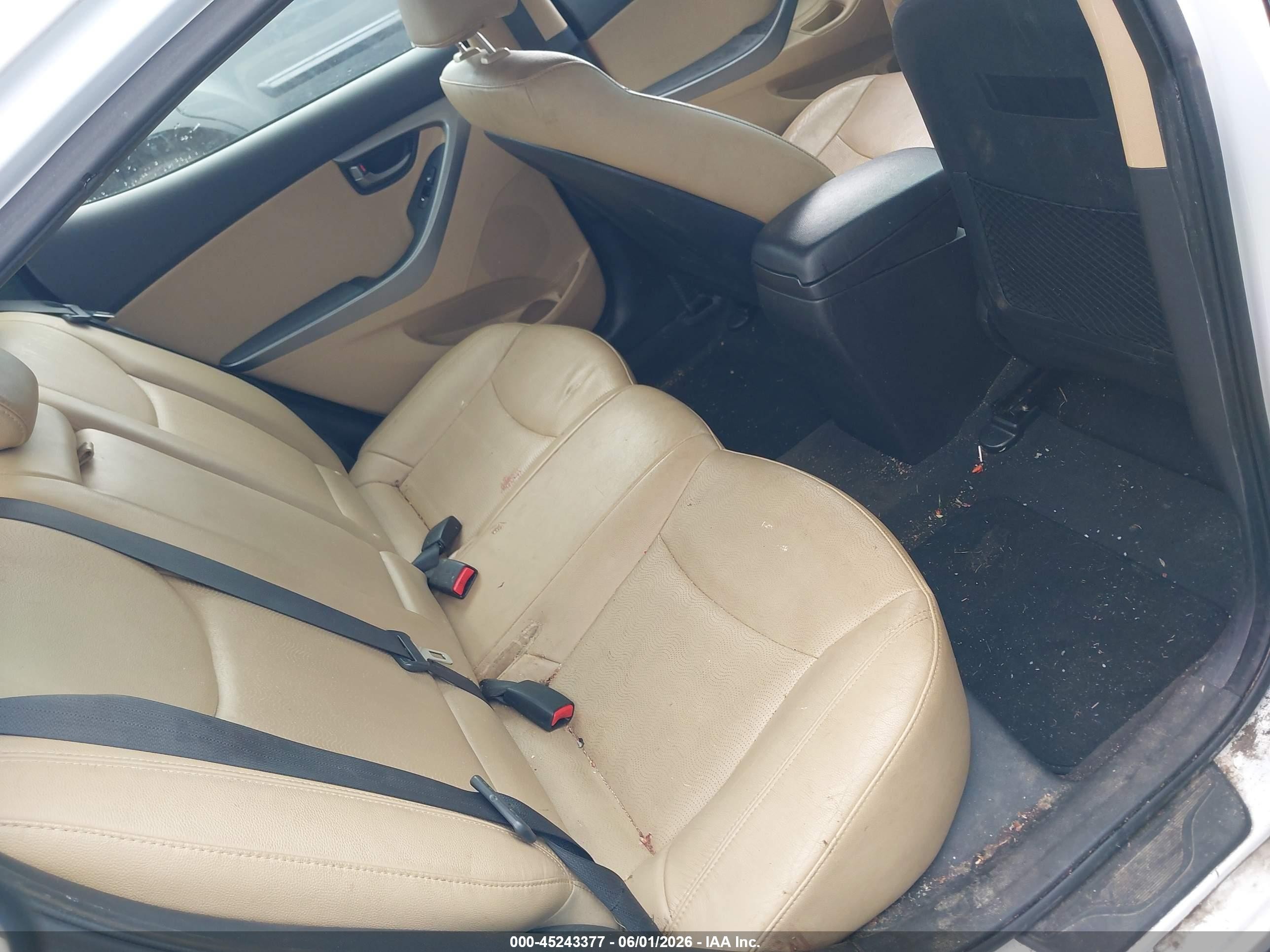 2013 Hyundai Elantra Limited White vin: 5NPDH4AE3DH280470