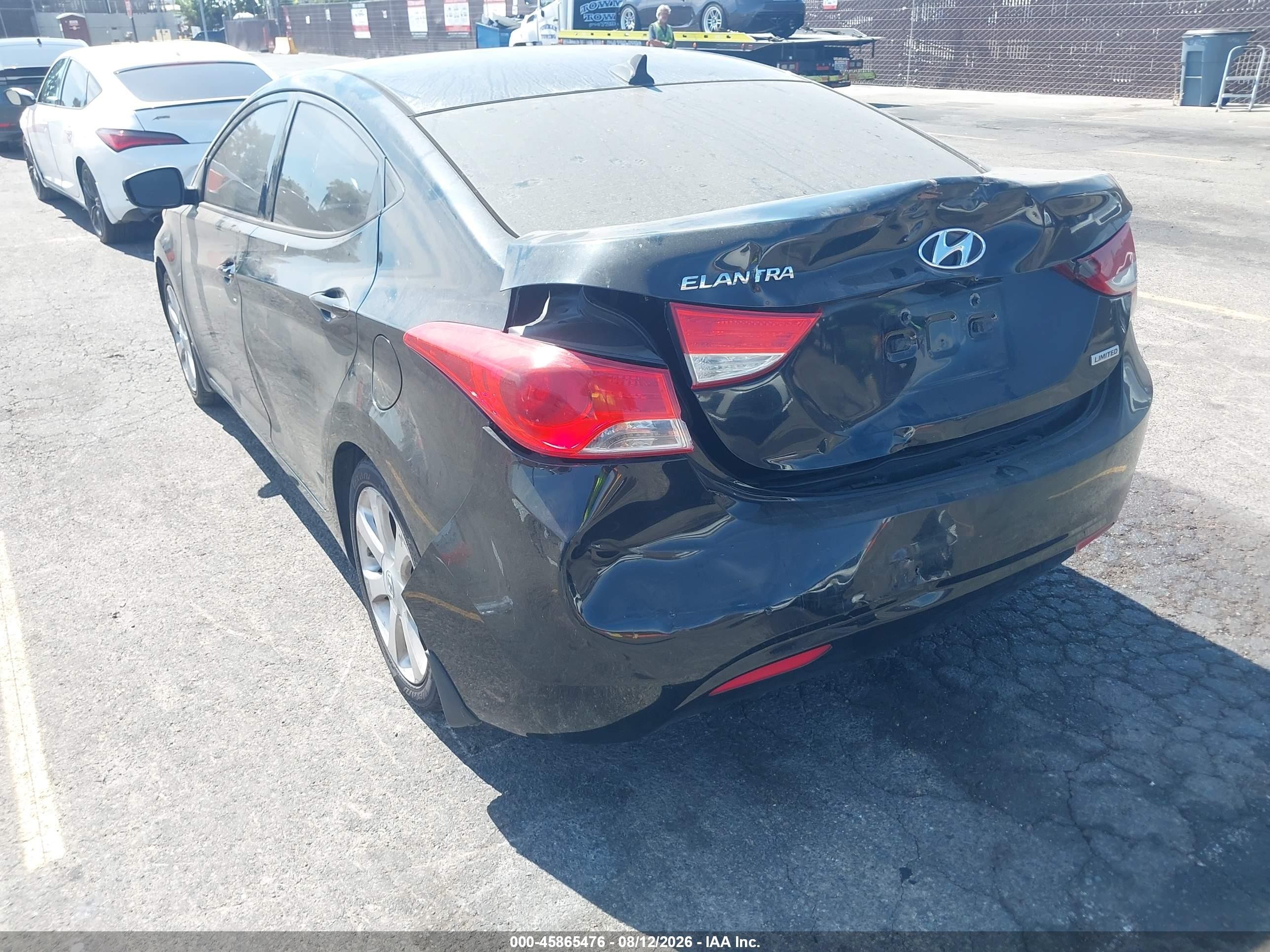 2013 Hyundai Elantra Limited Black vin: 5NPDH4AE3DH284857