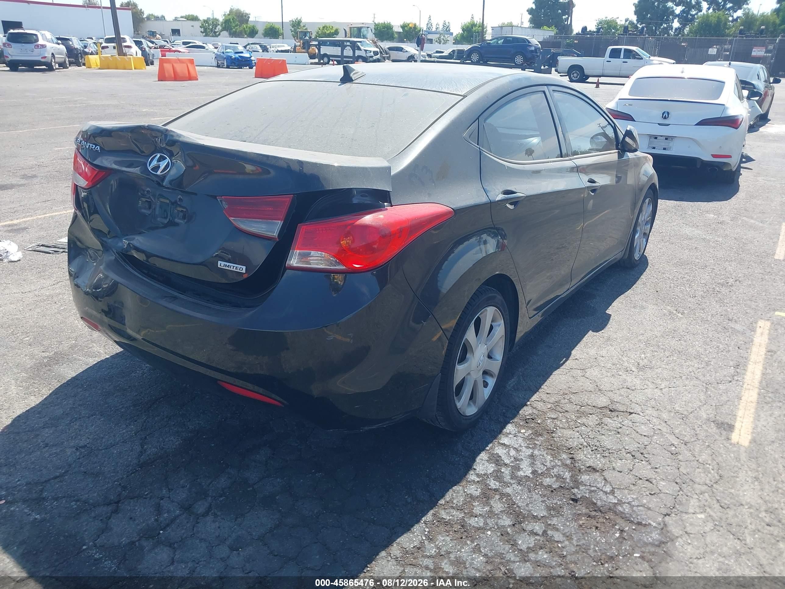 2013 Hyundai Elantra Limited Black vin: 5NPDH4AE3DH284857