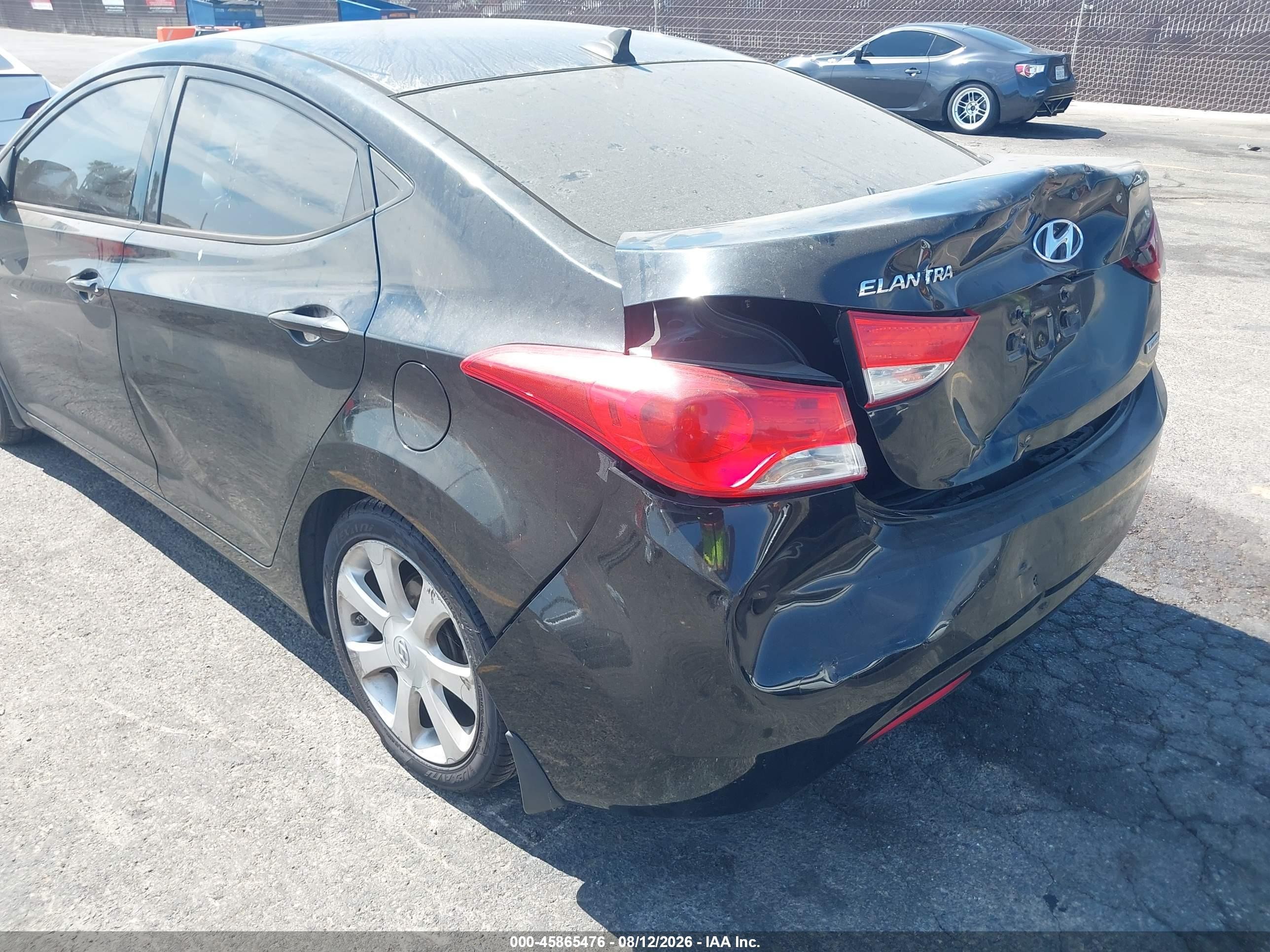 2013 Hyundai Elantra Limited Black vin: 5NPDH4AE3DH284857