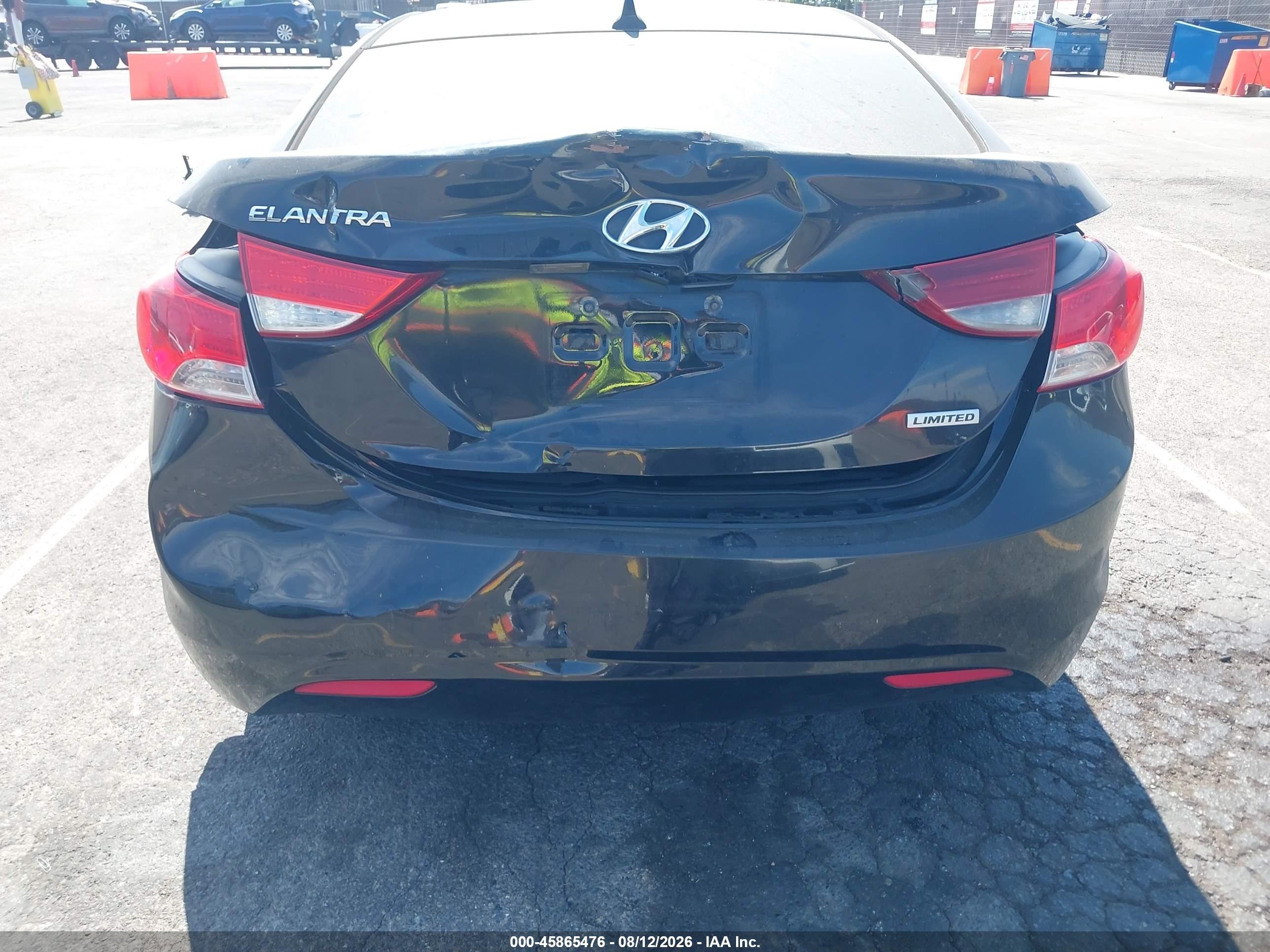 2013 Hyundai Elantra Limited Black vin: 5NPDH4AE3DH284857