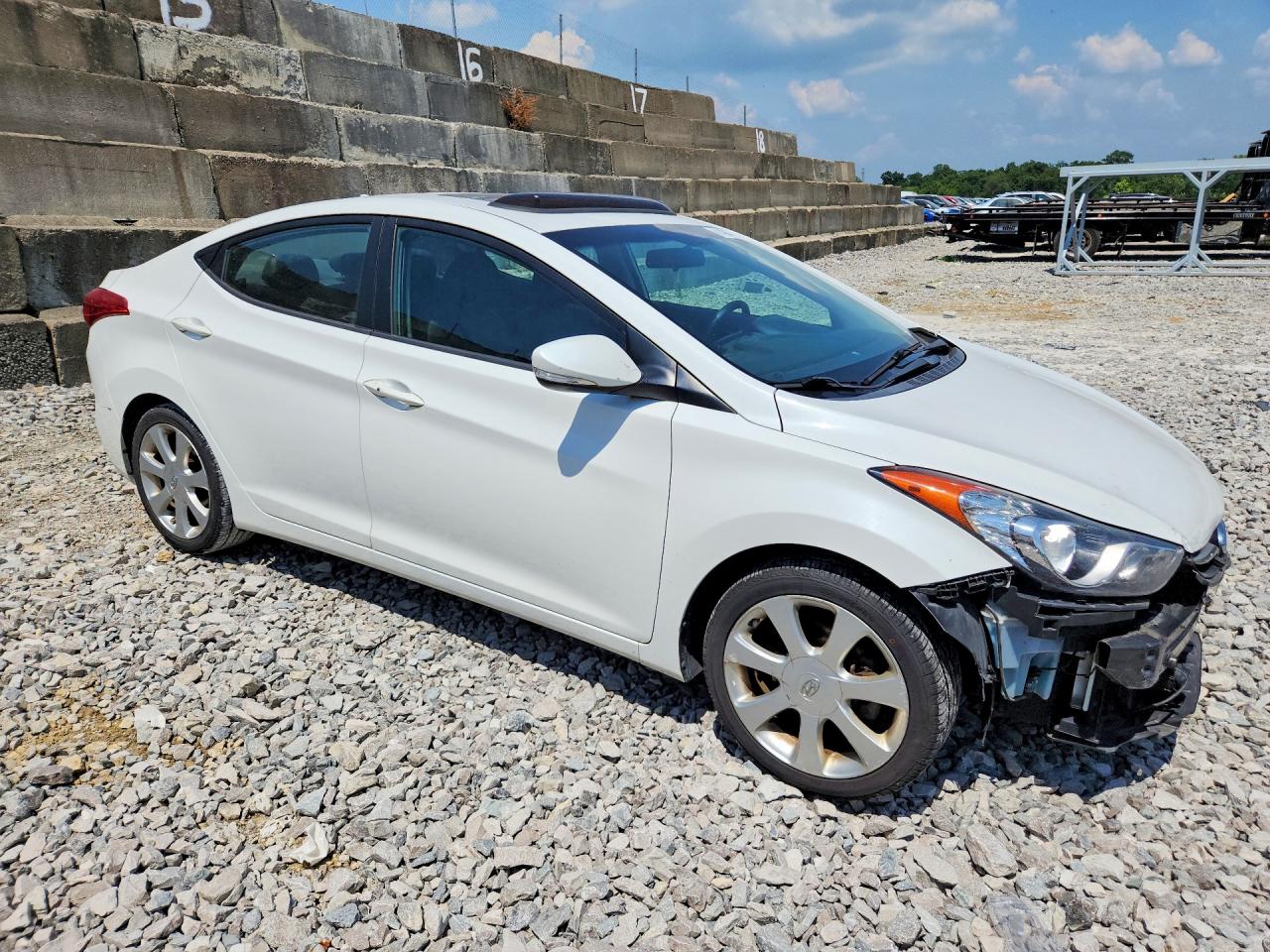 2013 Hyundai Elantra Limited White vin: 5NPDH4AE3DH286396