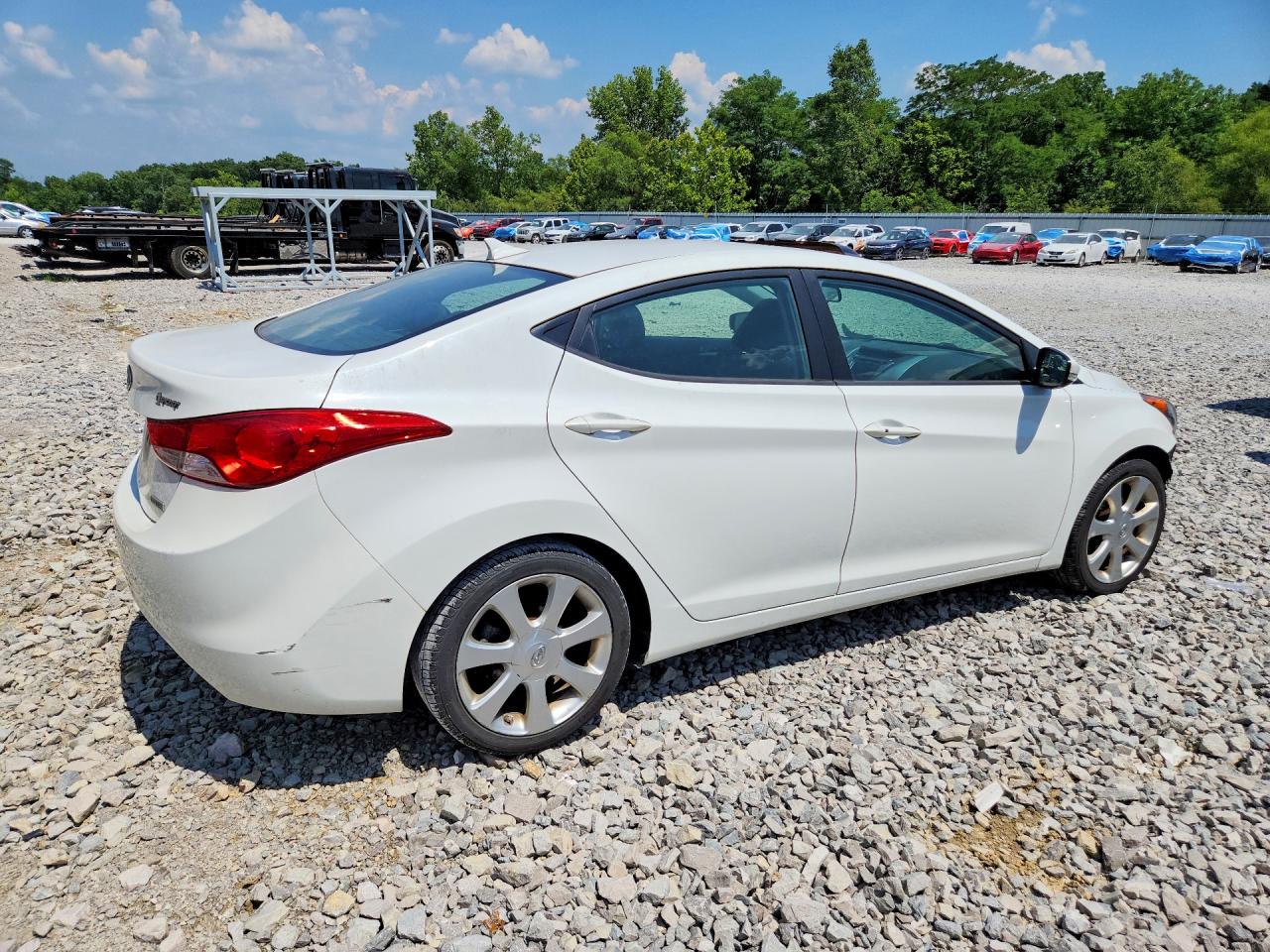 2013 Hyundai Elantra Limited White vin: 5NPDH4AE3DH286396