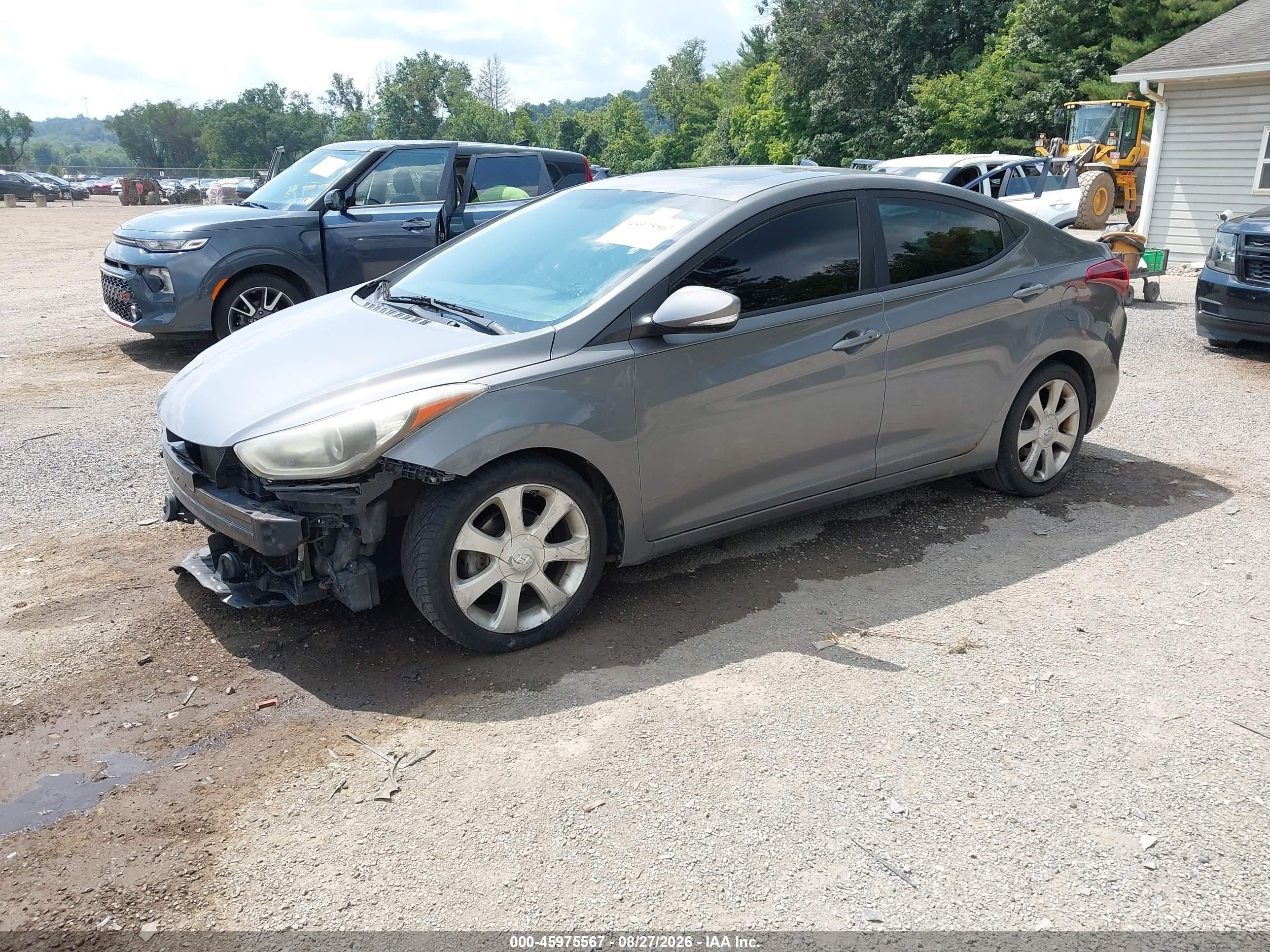 2013 Hyundai Elantra Limited Серый vin: 5NPDH4AE3DH286530