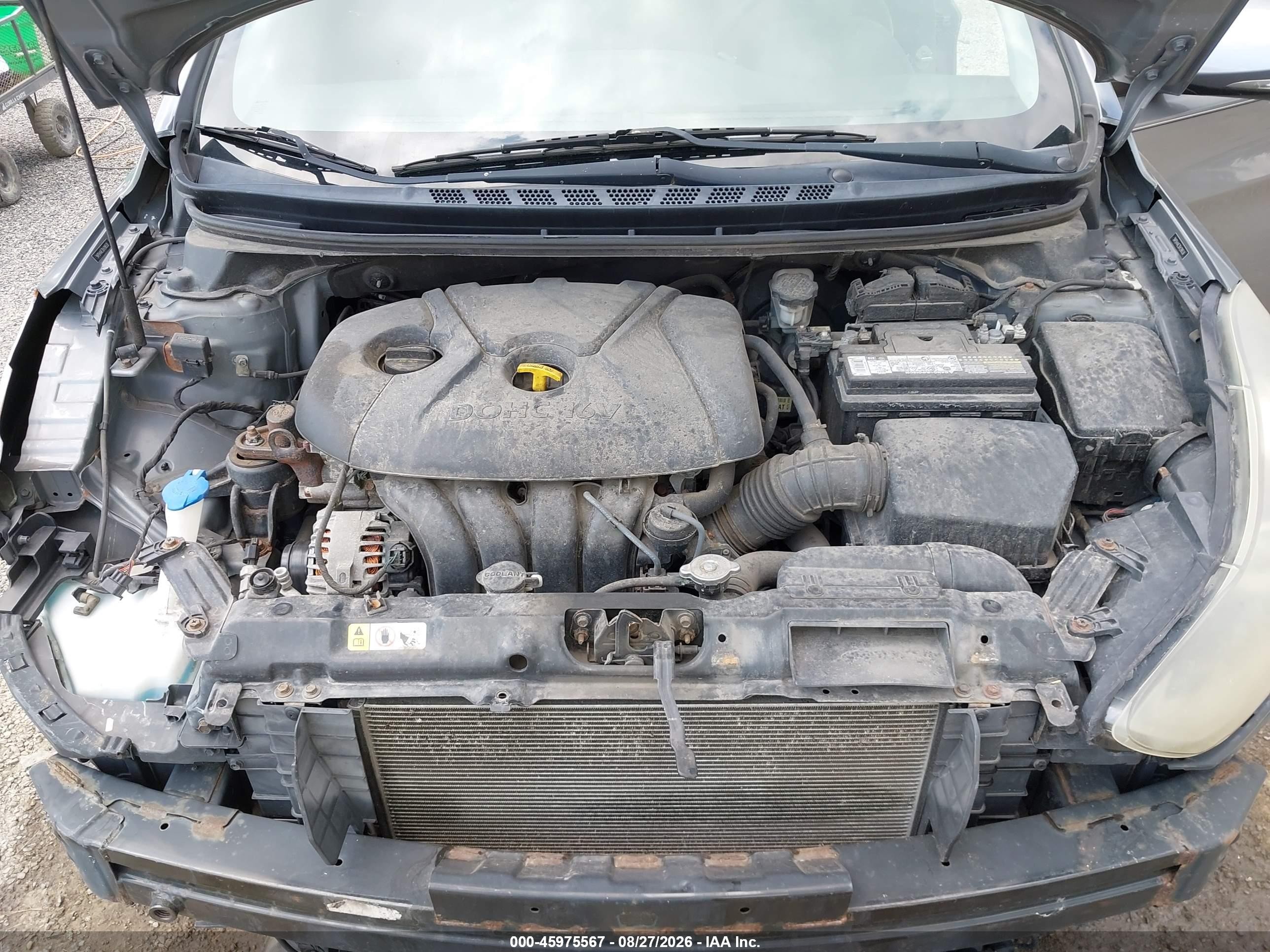 2013 Hyundai Elantra Limited Серый vin: 5NPDH4AE3DH286530