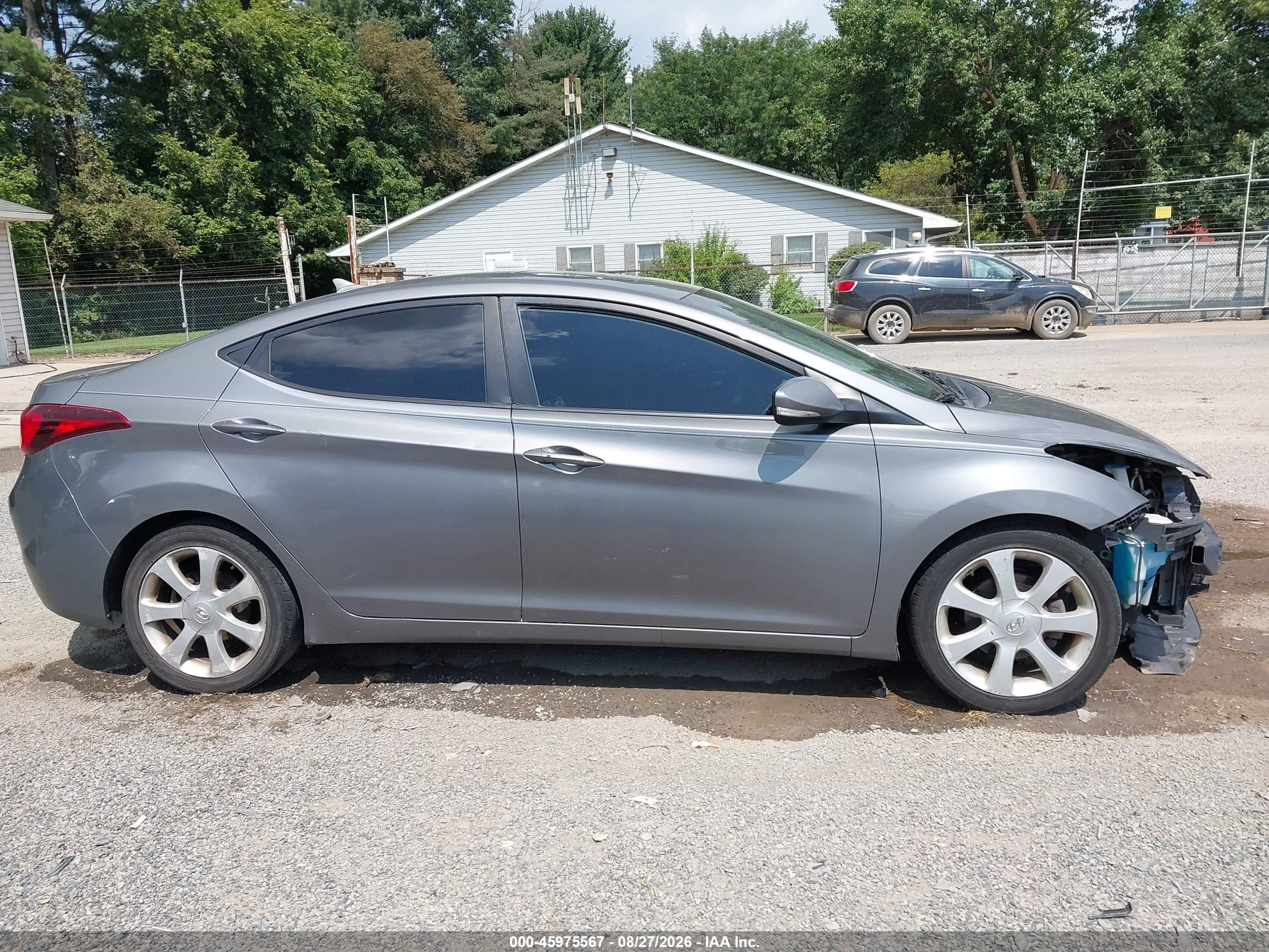 2013 Hyundai Elantra Limited Серый vin: 5NPDH4AE3DH286530