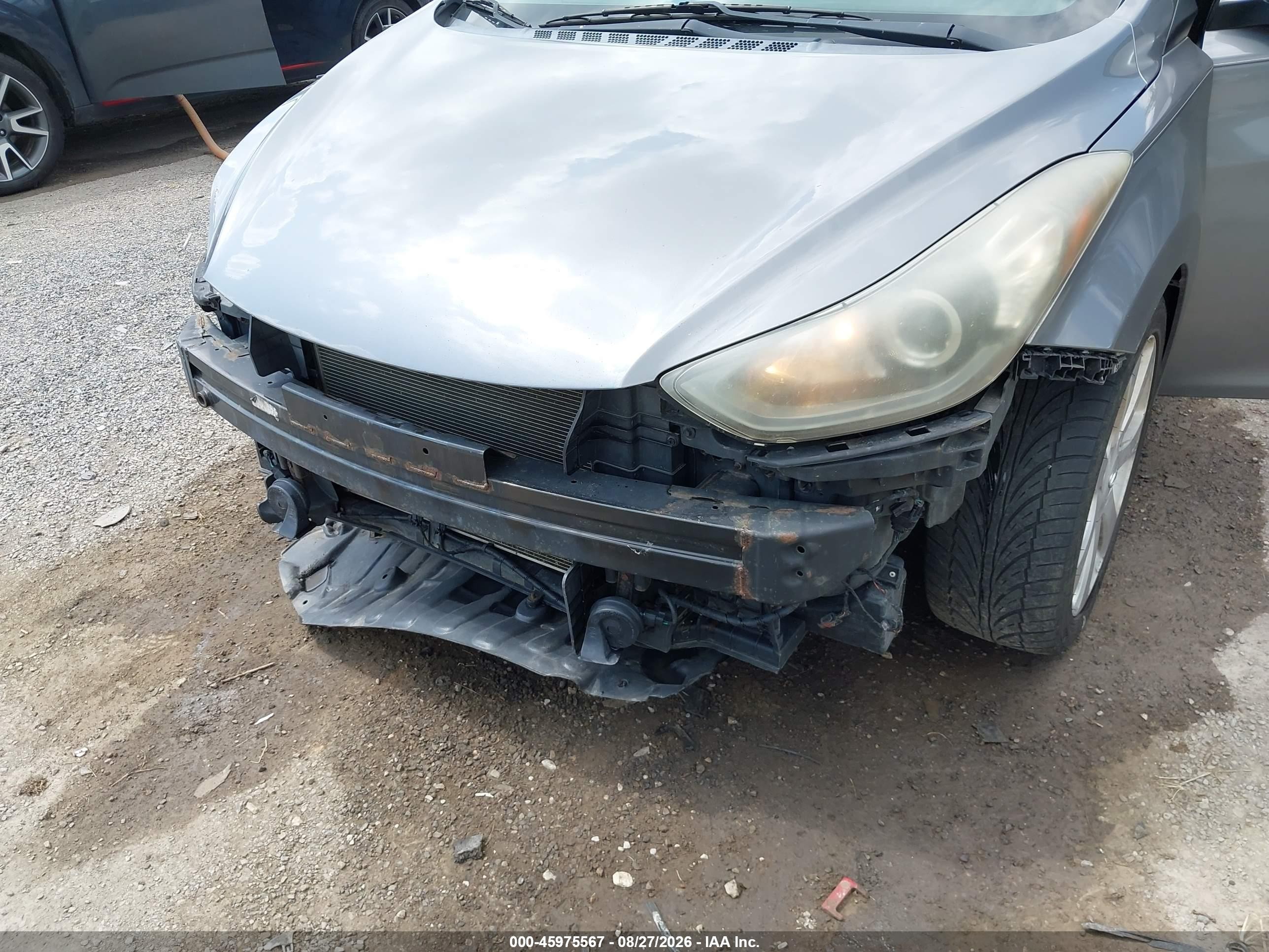2013 Hyundai Elantra Limited Серый vin: 5NPDH4AE3DH286530