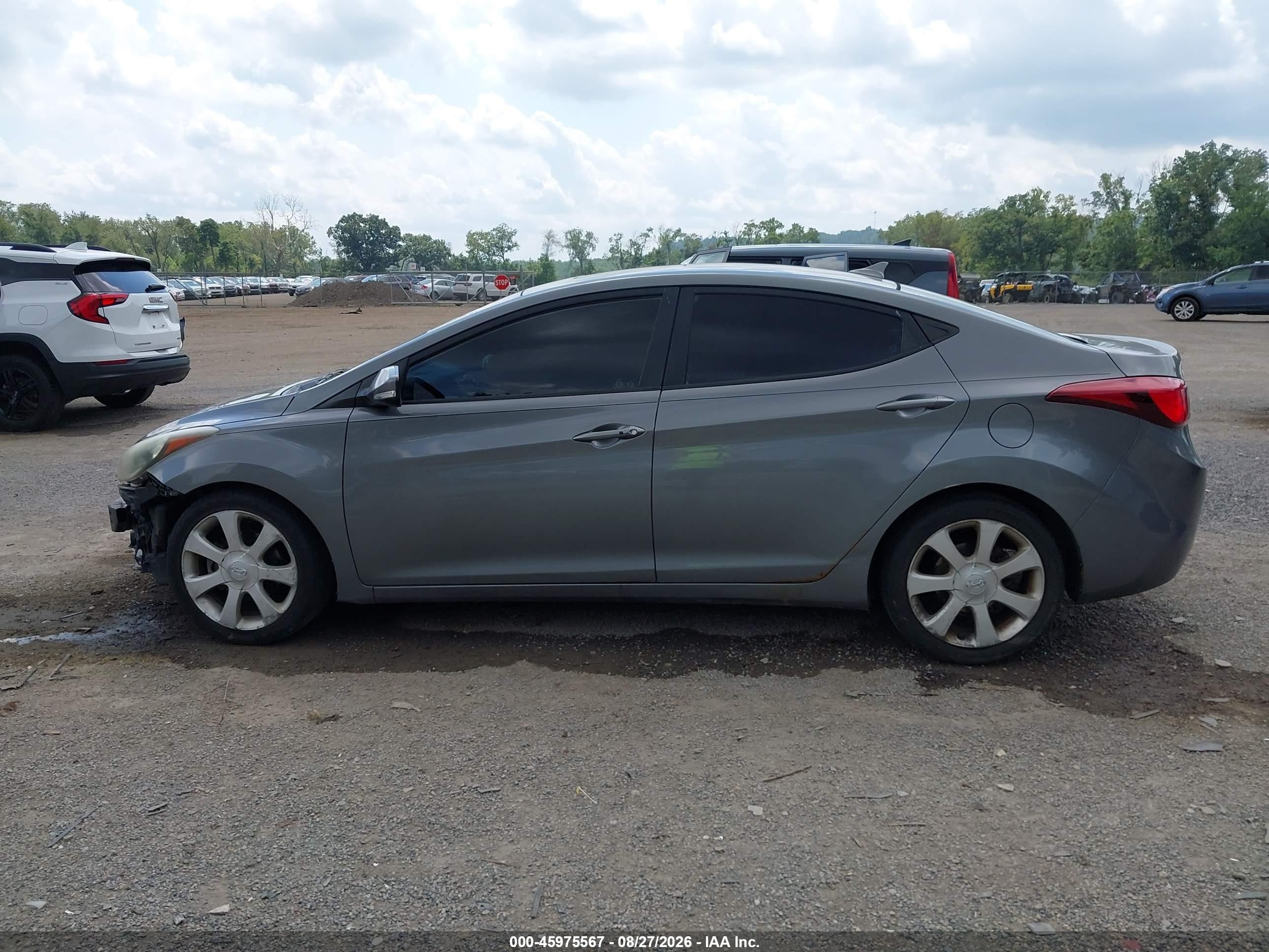 2013 Hyundai Elantra Limited Серый vin: 5NPDH4AE3DH286530