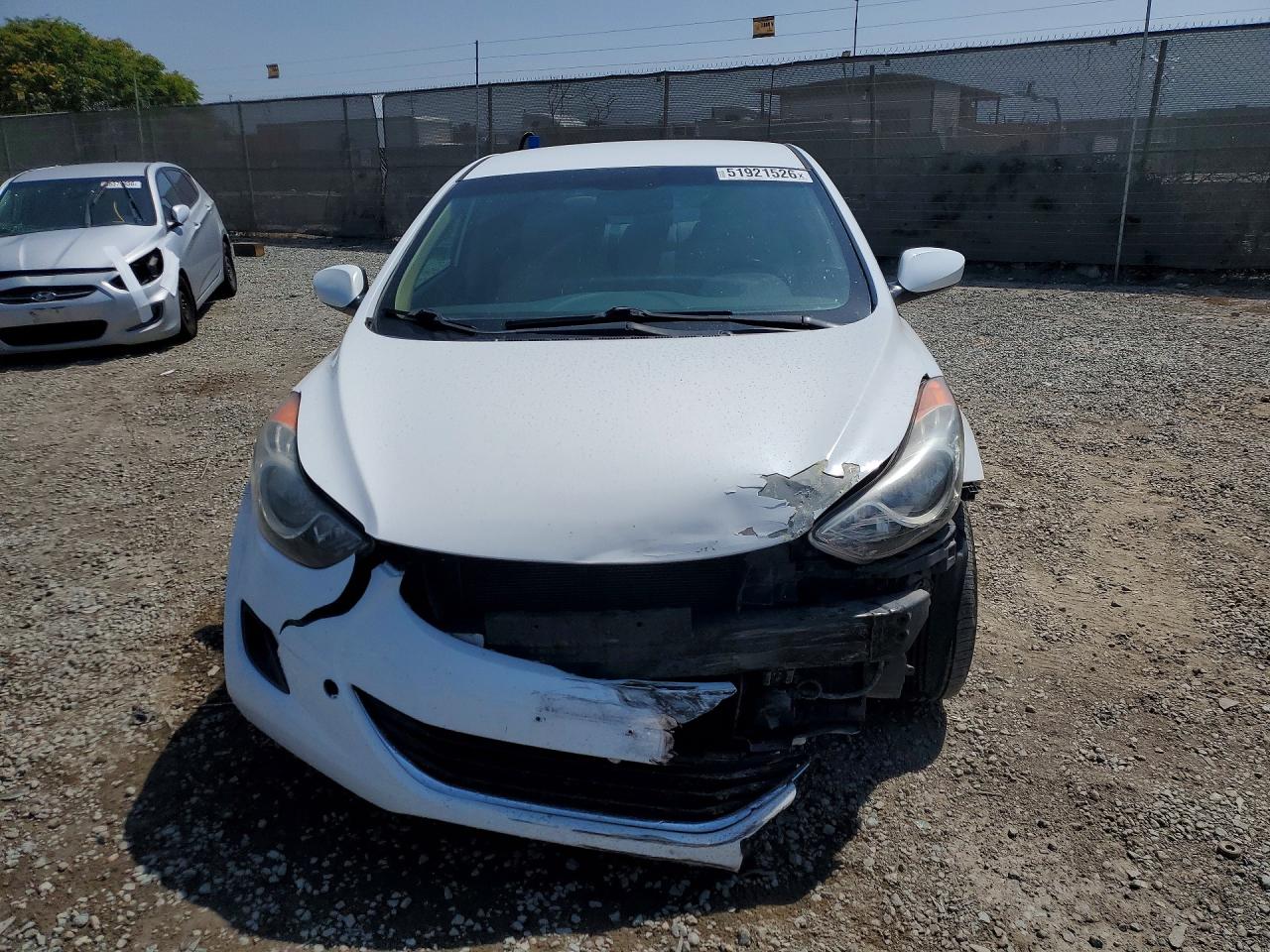 2013 Hyundai Elantra Gls White vin: 5NPDH4AE3DH287385