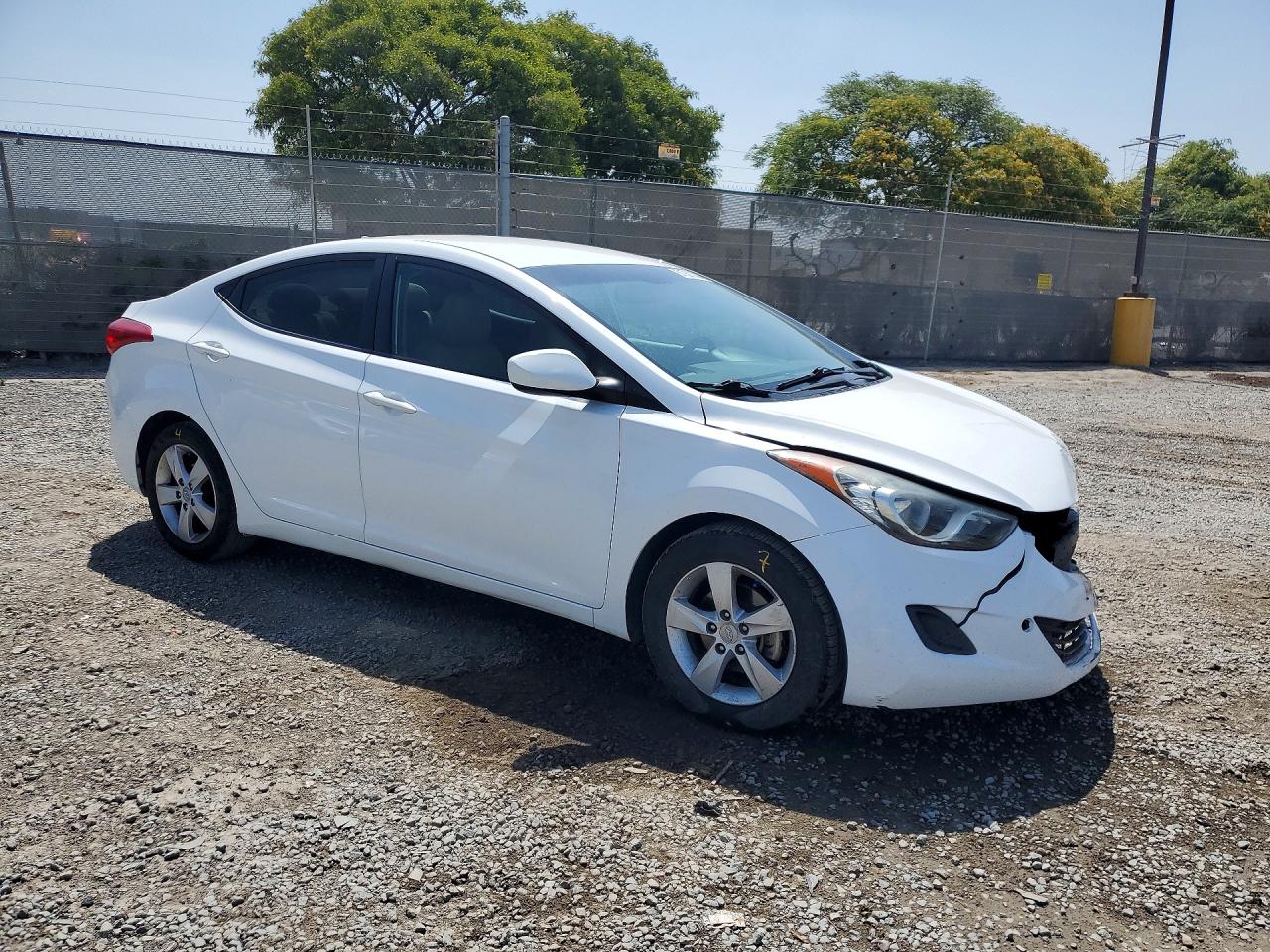 2013 Hyundai Elantra Gls White vin: 5NPDH4AE3DH287385