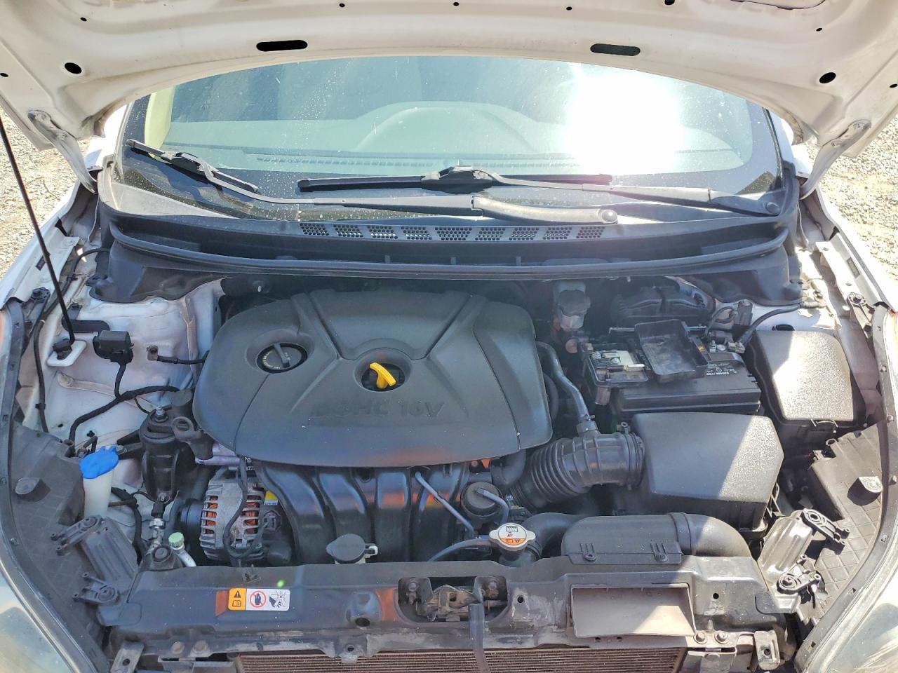 2013 Hyundai Elantra Gls White vin: 5NPDH4AE3DH287385