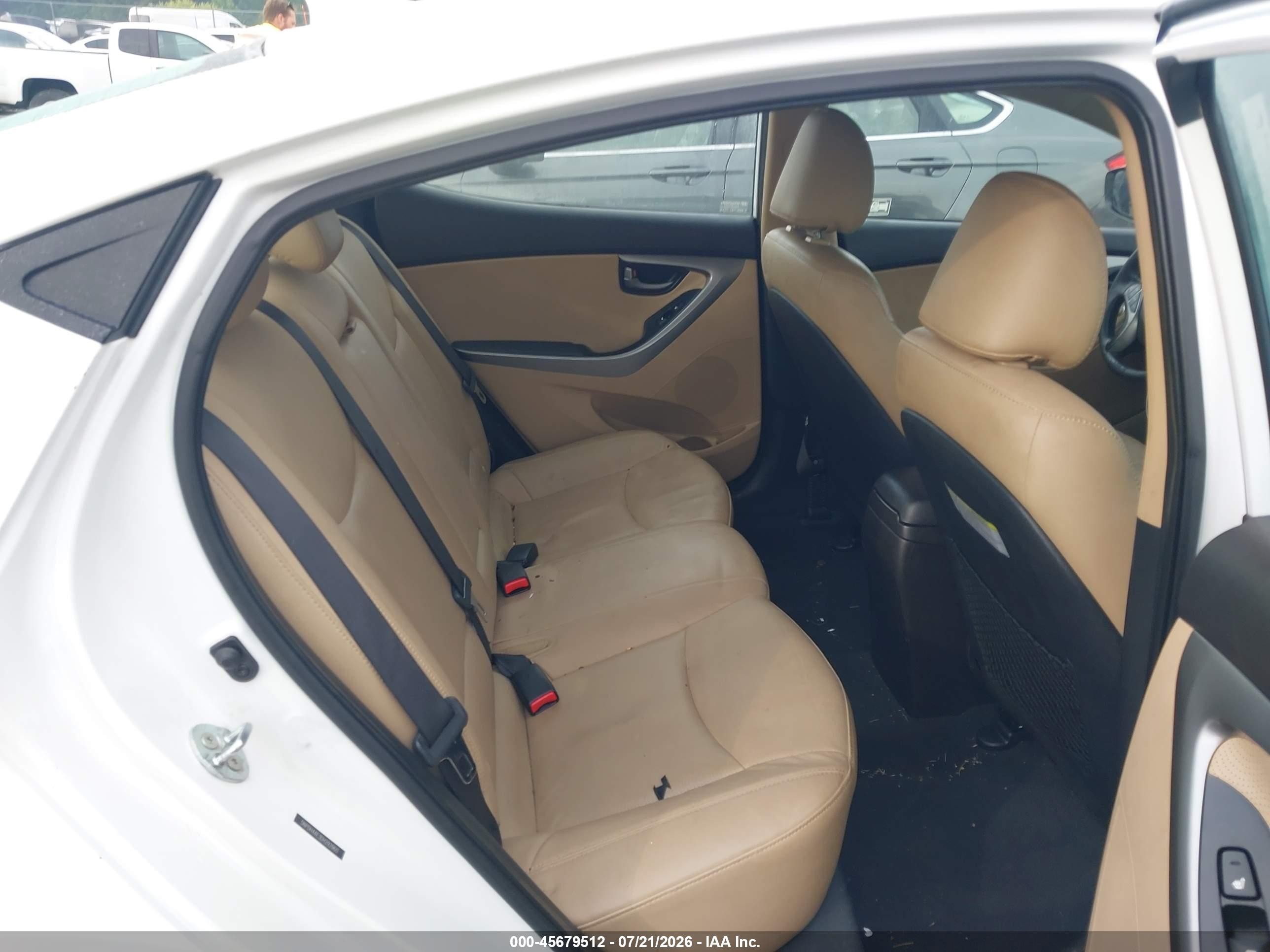 2013 Hyundai Elantra Limited White vin: 5NPDH4AE3DH292960