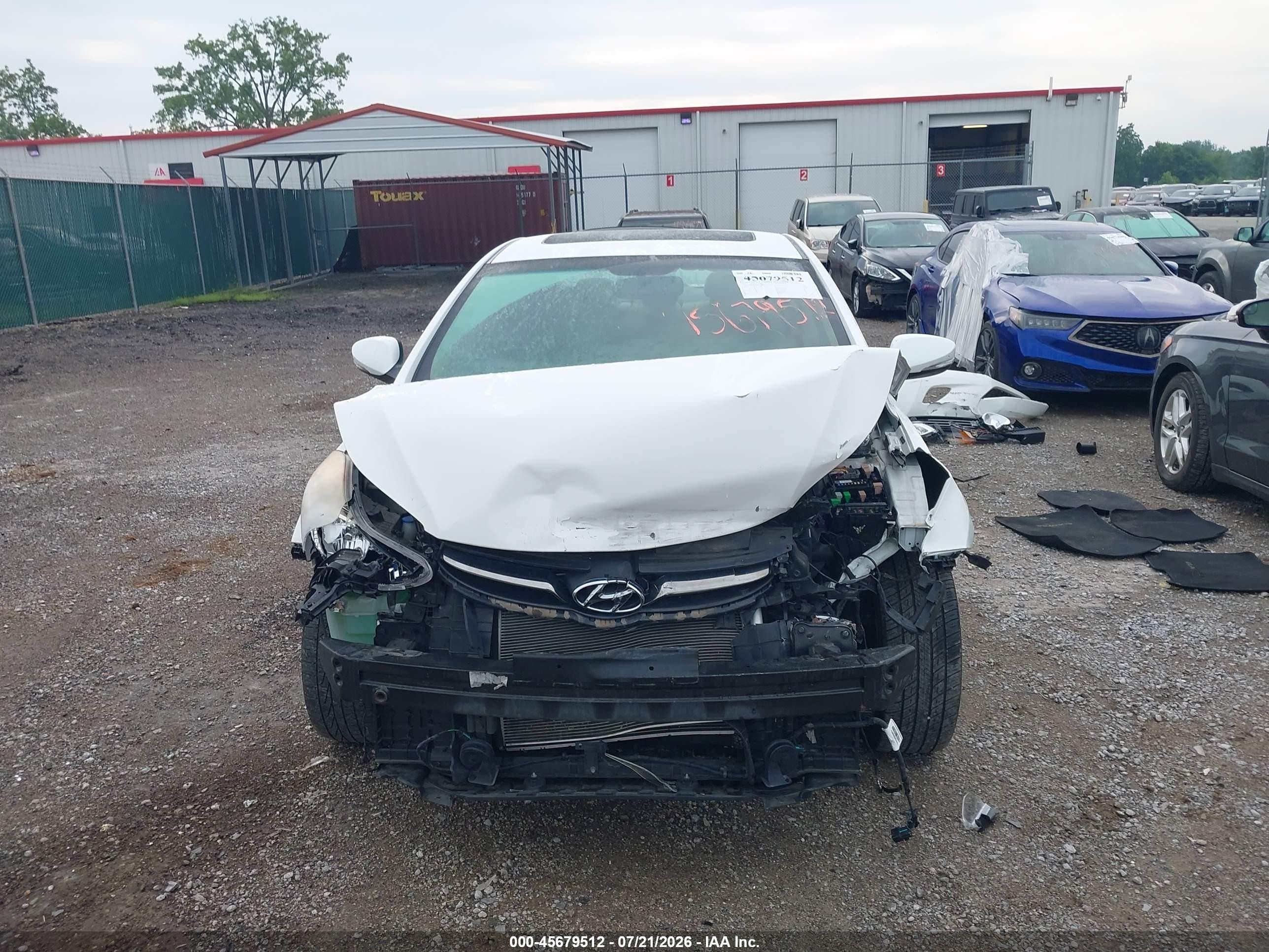 2013 Hyundai Elantra Limited White vin: 5NPDH4AE3DH292960