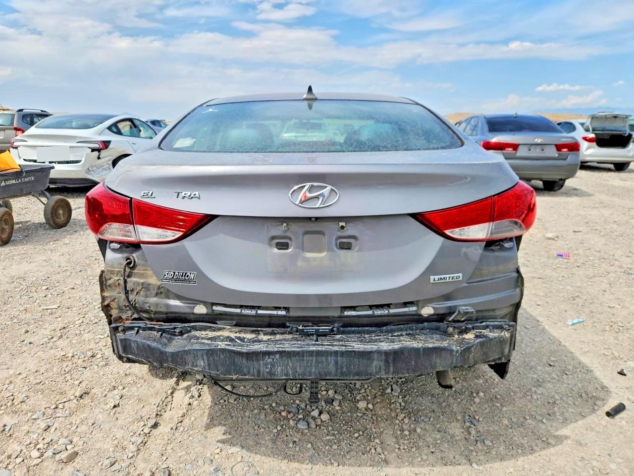 2013 Hyundai Elantra Limited Gray vin: 5NPDH4AE3DH296961