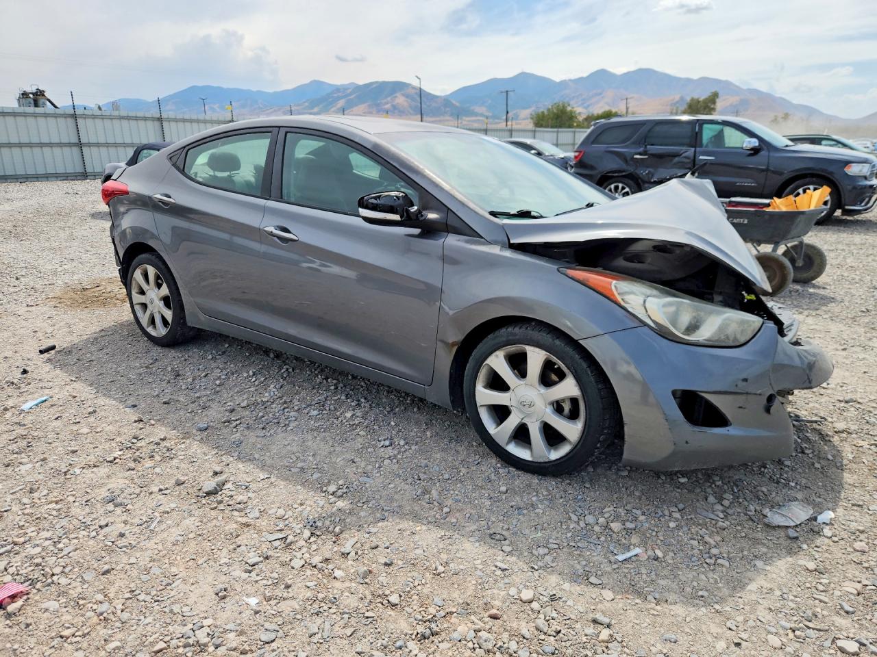 2013 Hyundai Elantra Limited Gray vin: 5NPDH4AE3DH296961
