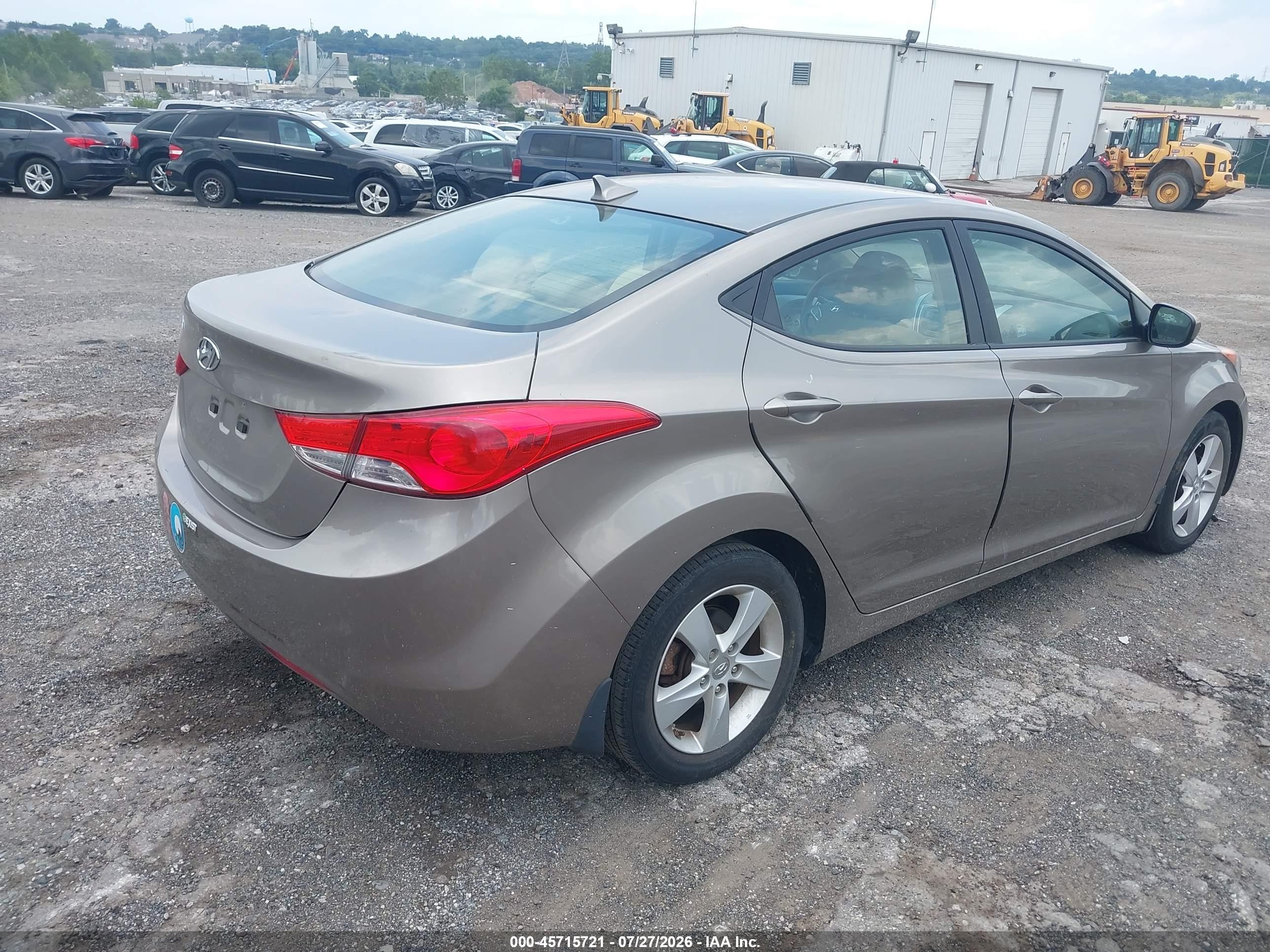 2013 Hyundai Elantra Gls Gray vin: 5NPDH4AE3DH302435