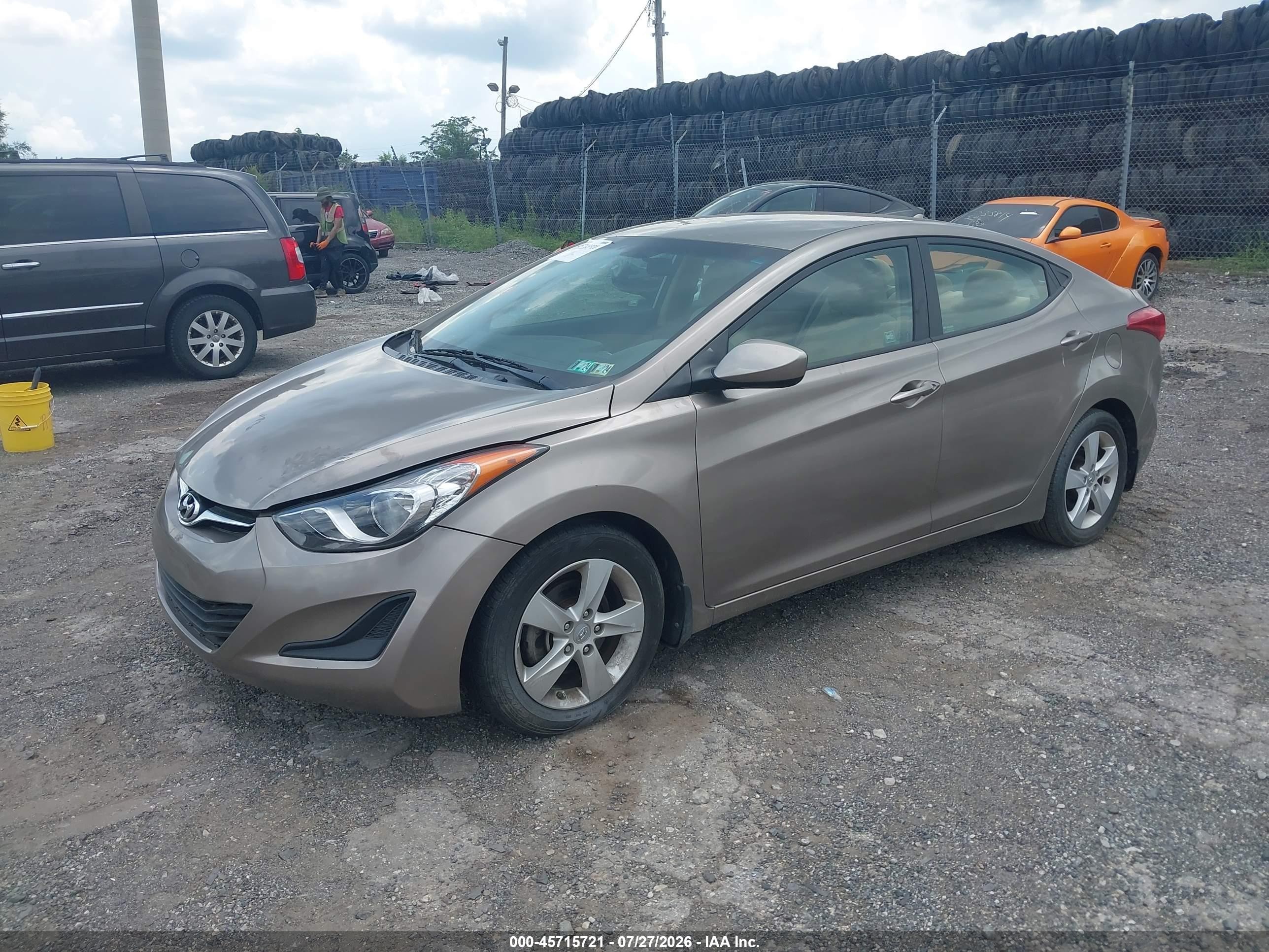 2013 Hyundai Elantra Gls Gray vin: 5NPDH4AE3DH302435
