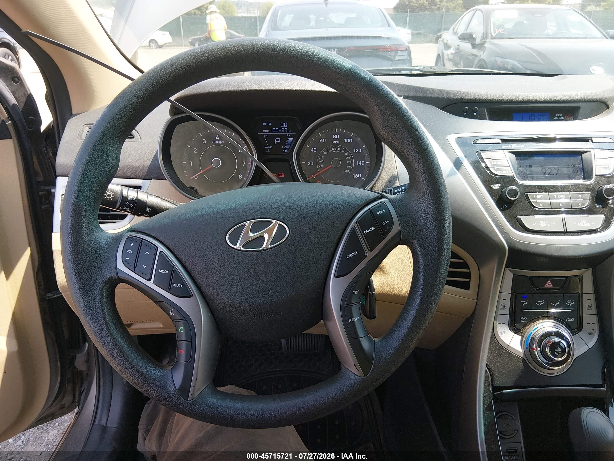 2013 Hyundai Elantra Gls Gray vin: 5NPDH4AE3DH302435