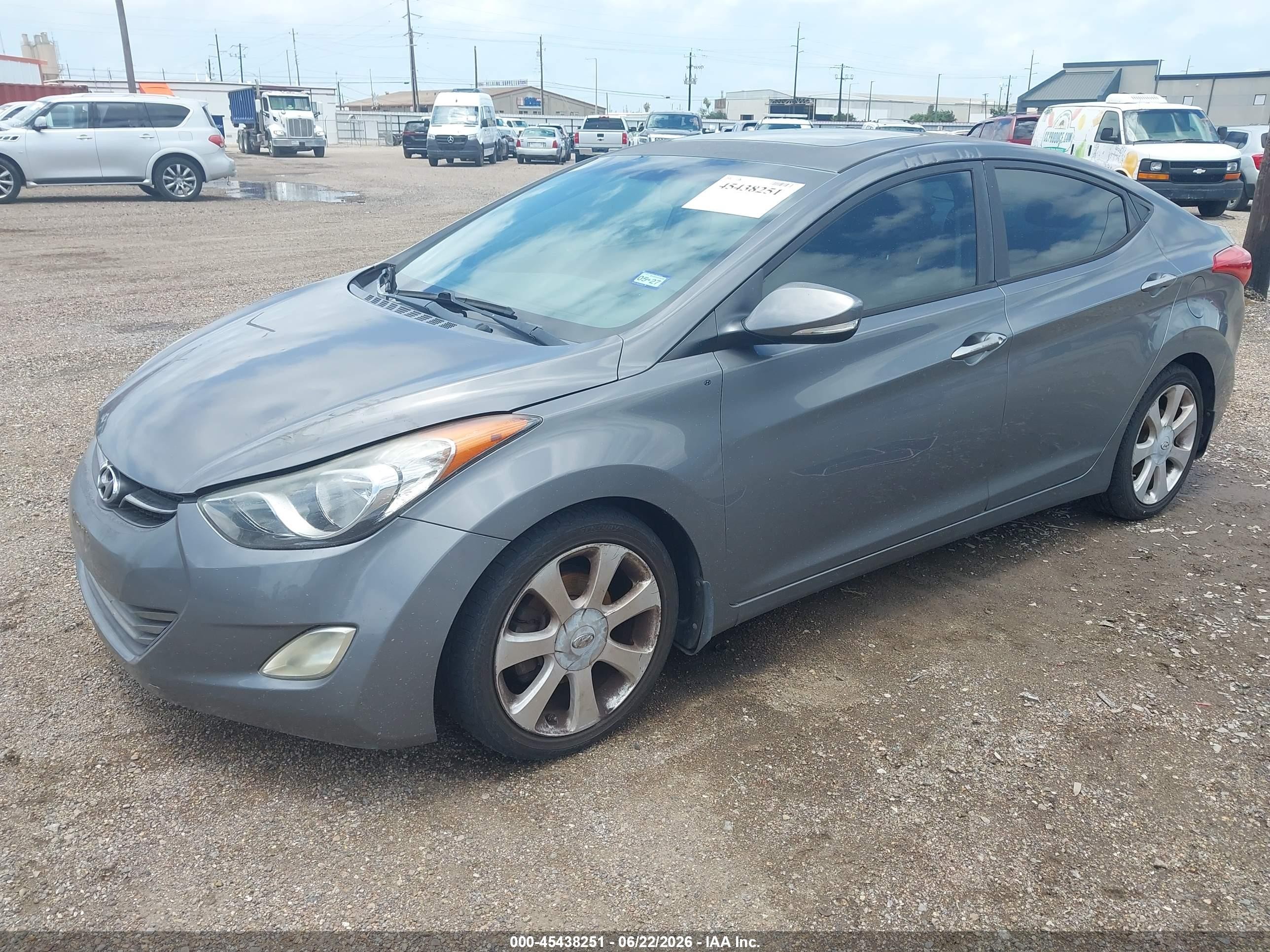 2013 Hyundai Elantra Limited Серый vin: 5NPDH4AE3DH302578