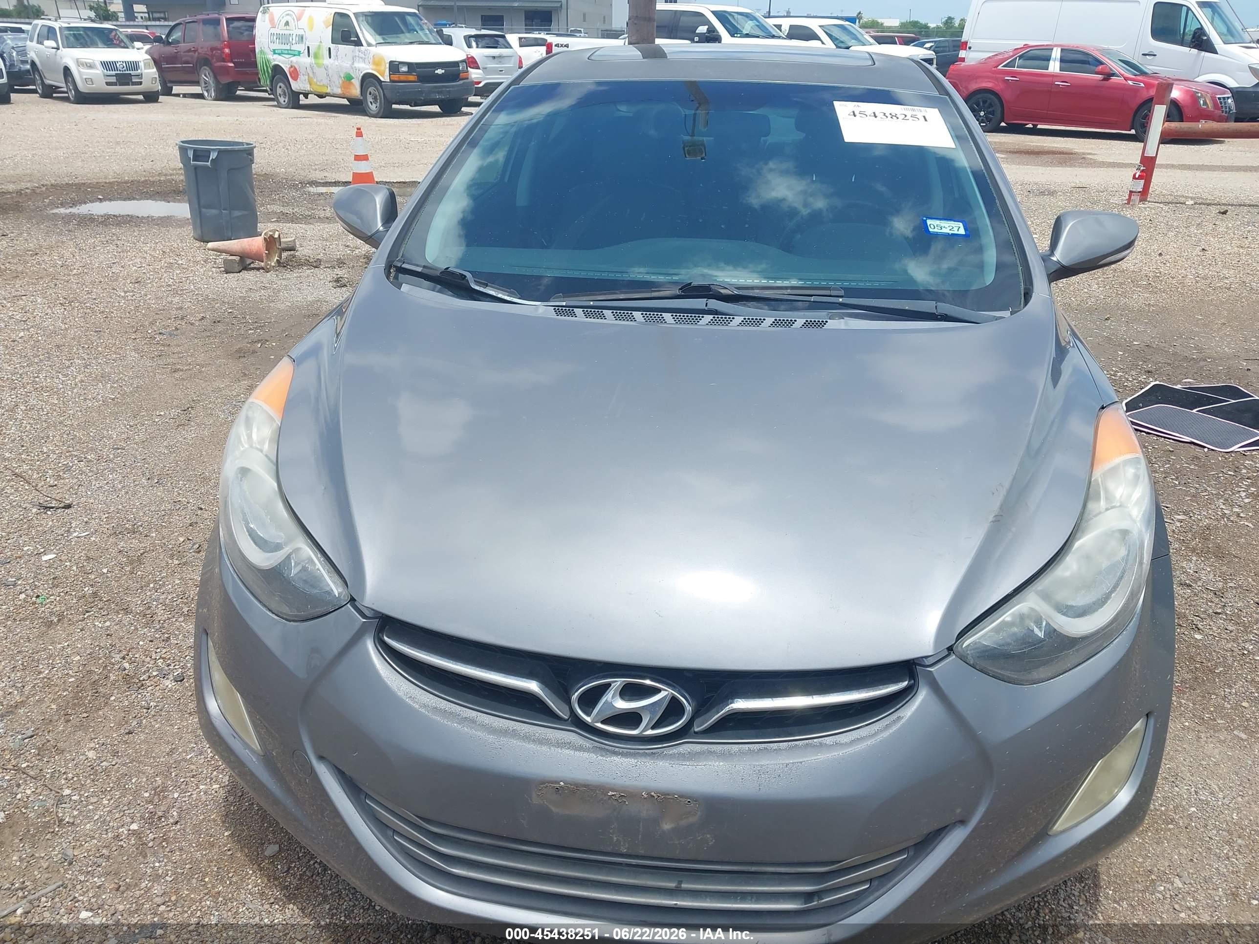 2013 Hyundai Elantra Limited Серый vin: 5NPDH4AE3DH302578