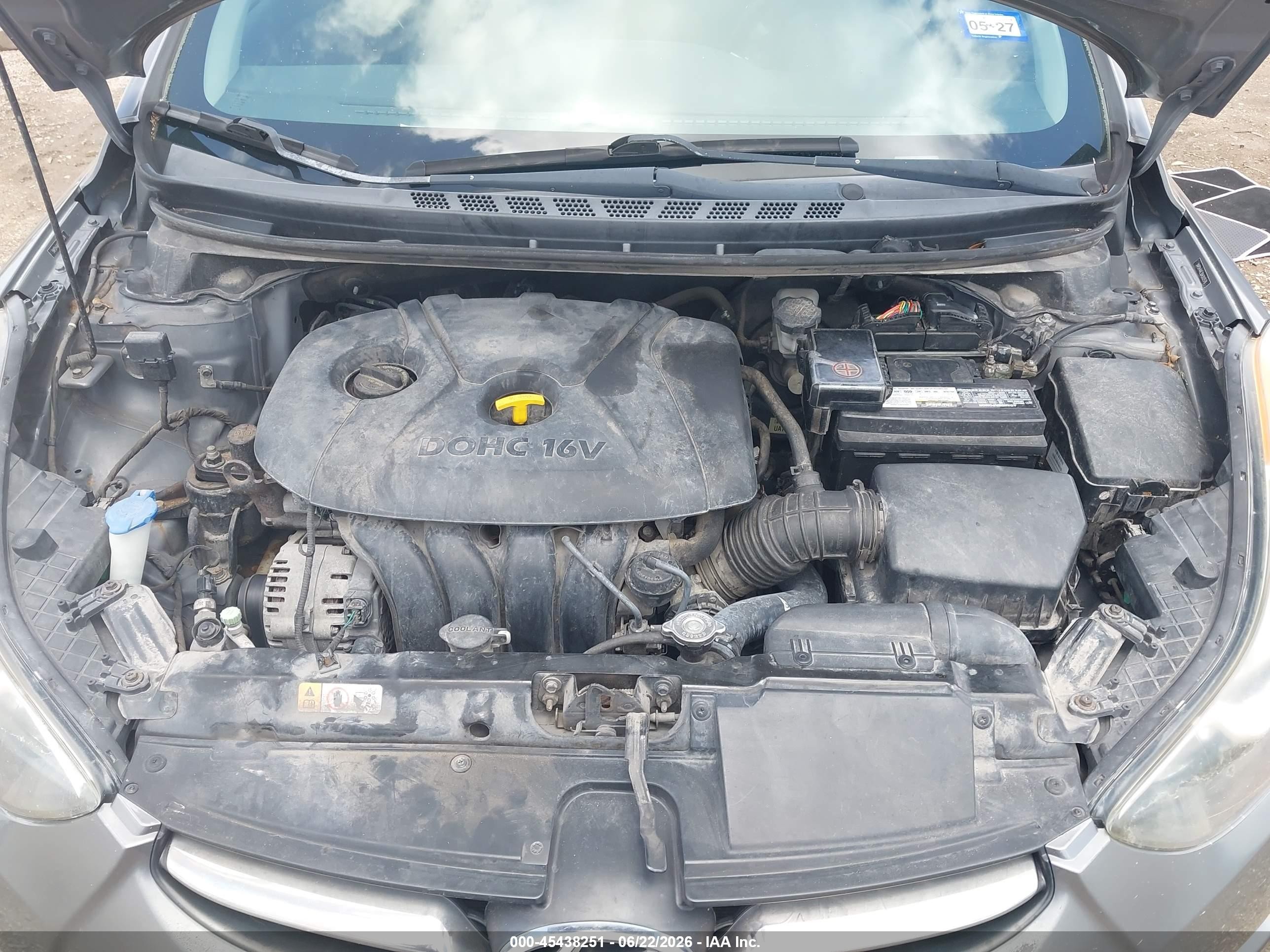 2013 Hyundai Elantra Limited Серый vin: 5NPDH4AE3DH302578