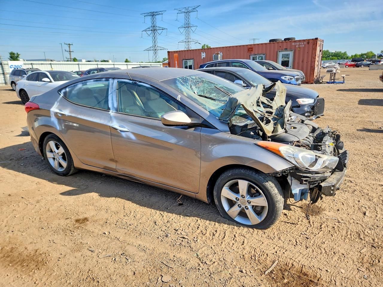 2013 Hyundai Elantra Gls Желто-коричневый vin: 5NPDH4AE3DH306565