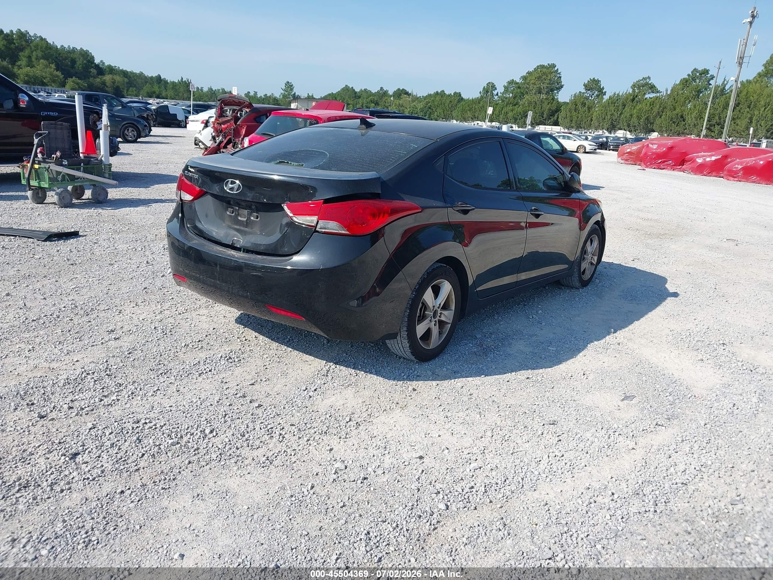 2013 Hyundai Elantra Gls Black vin: 5NPDH4AE3DH307540