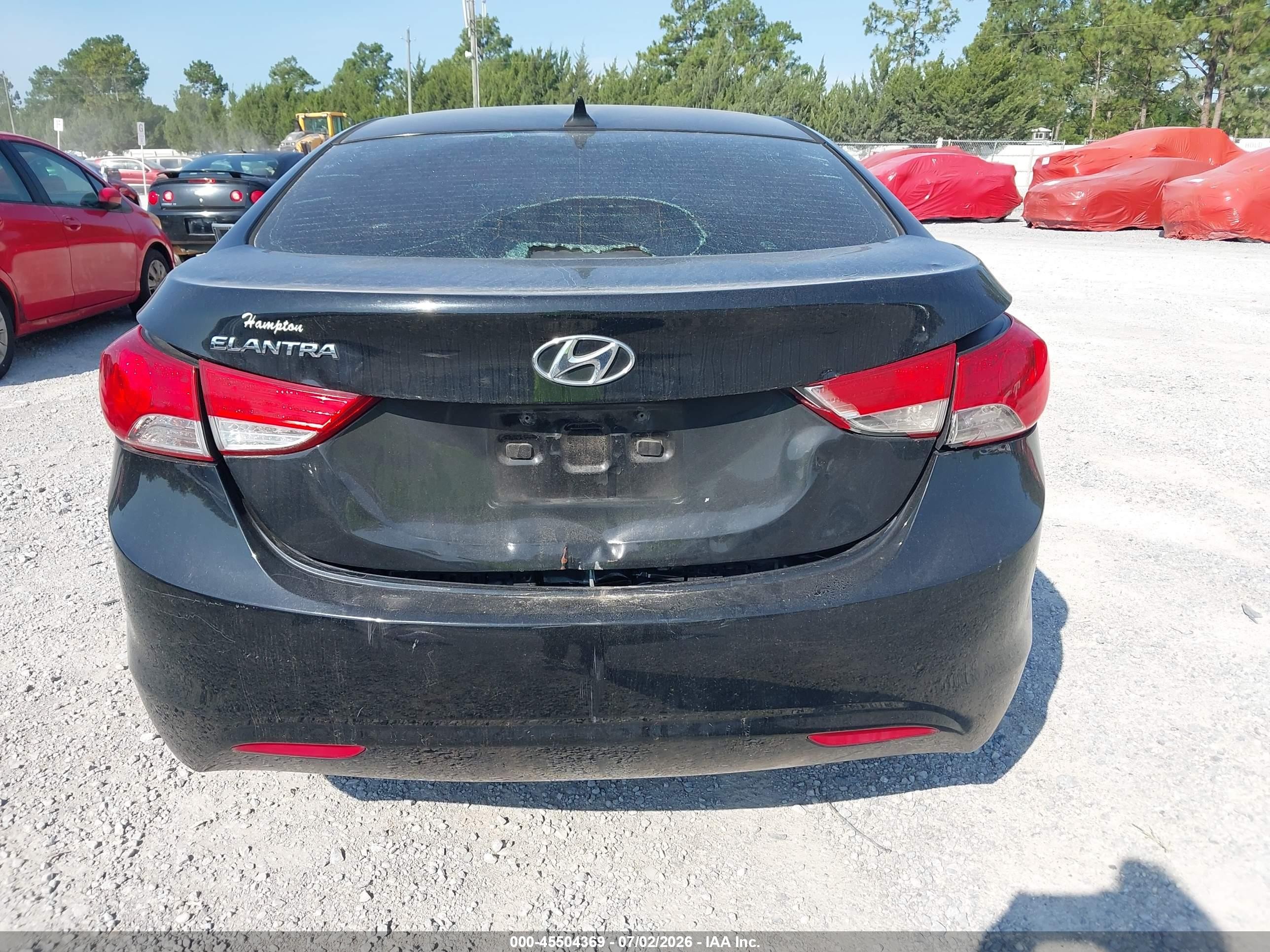 2013 Hyundai Elantra Gls Black vin: 5NPDH4AE3DH307540