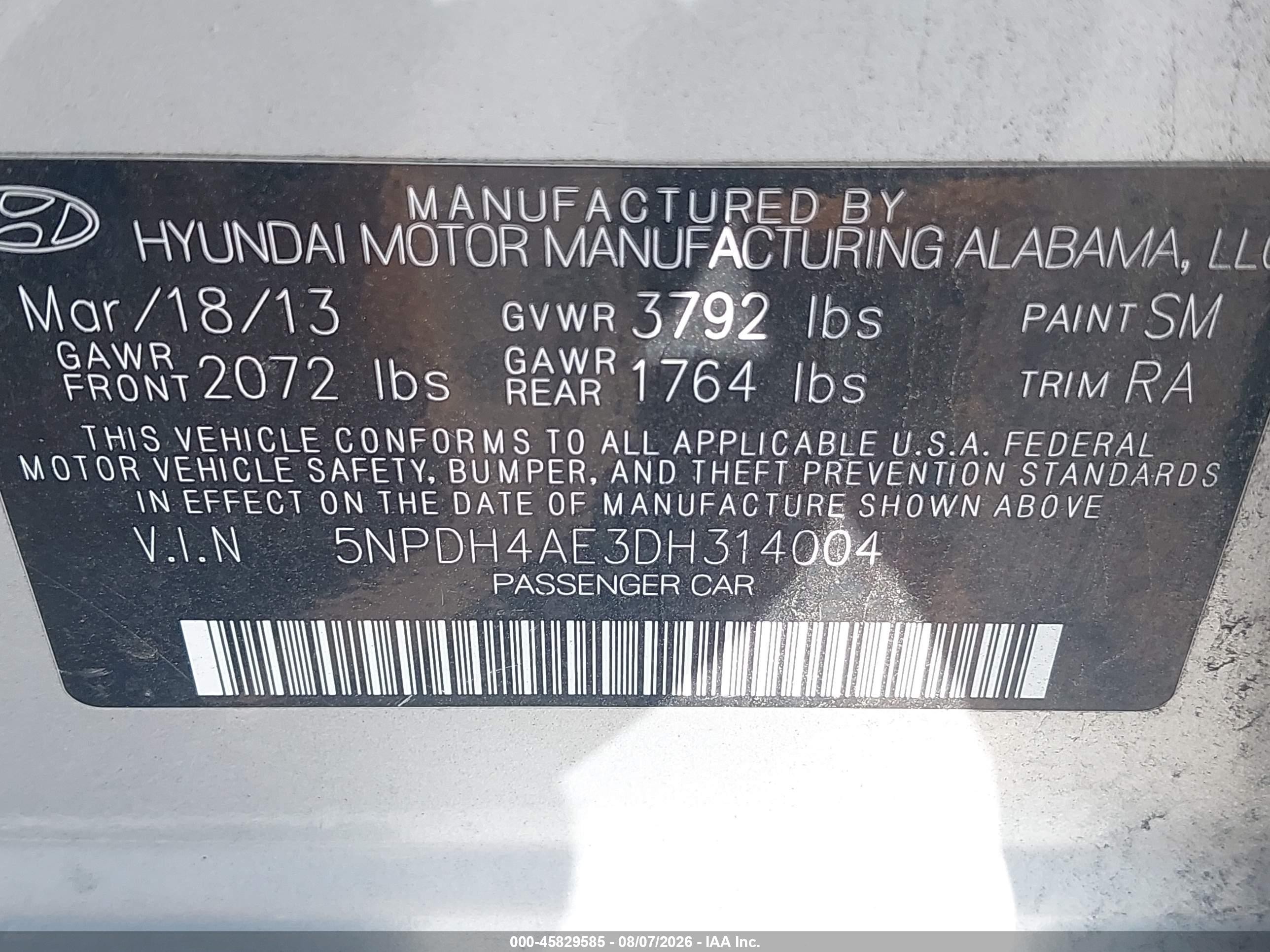 2013 Hyundai Elantra Gls Серебряный vin: 5NPDH4AE3DH314004
