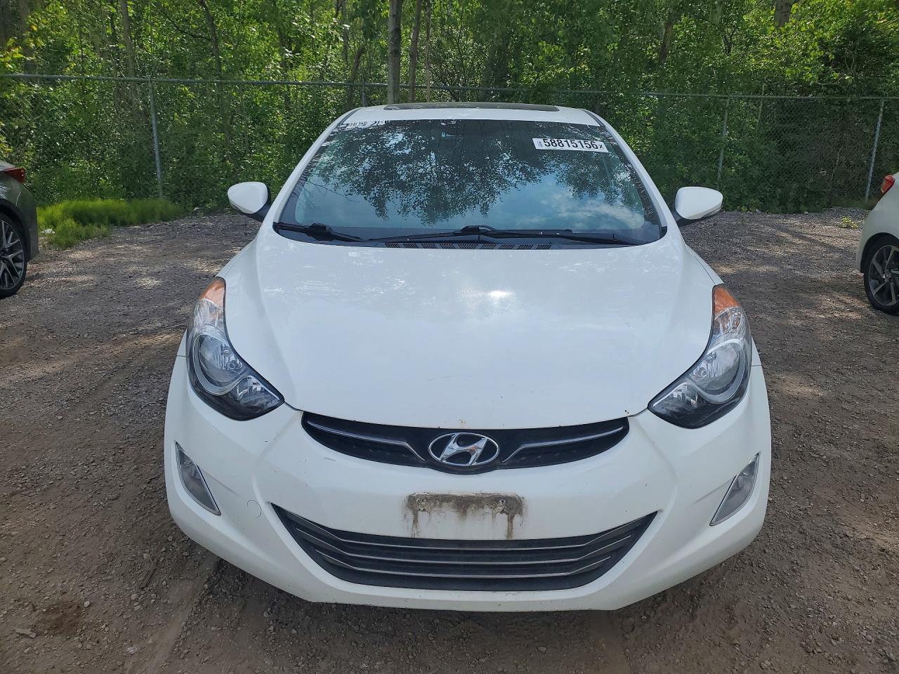 2013 Hyundai Elantra Gls White vin: 5NPDH4AE3DH318666