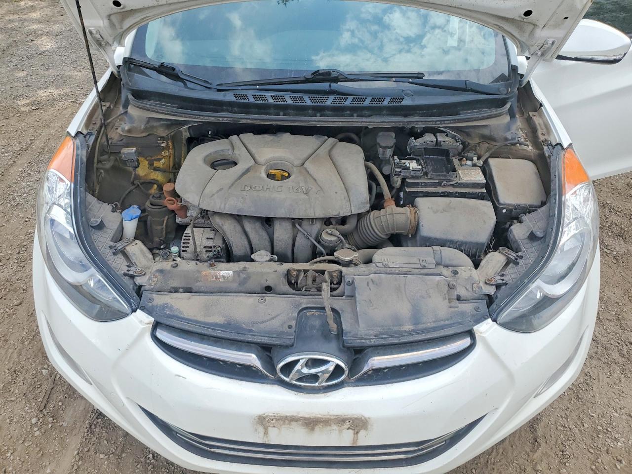 2013 Hyundai Elantra Gls White vin: 5NPDH4AE3DH318666