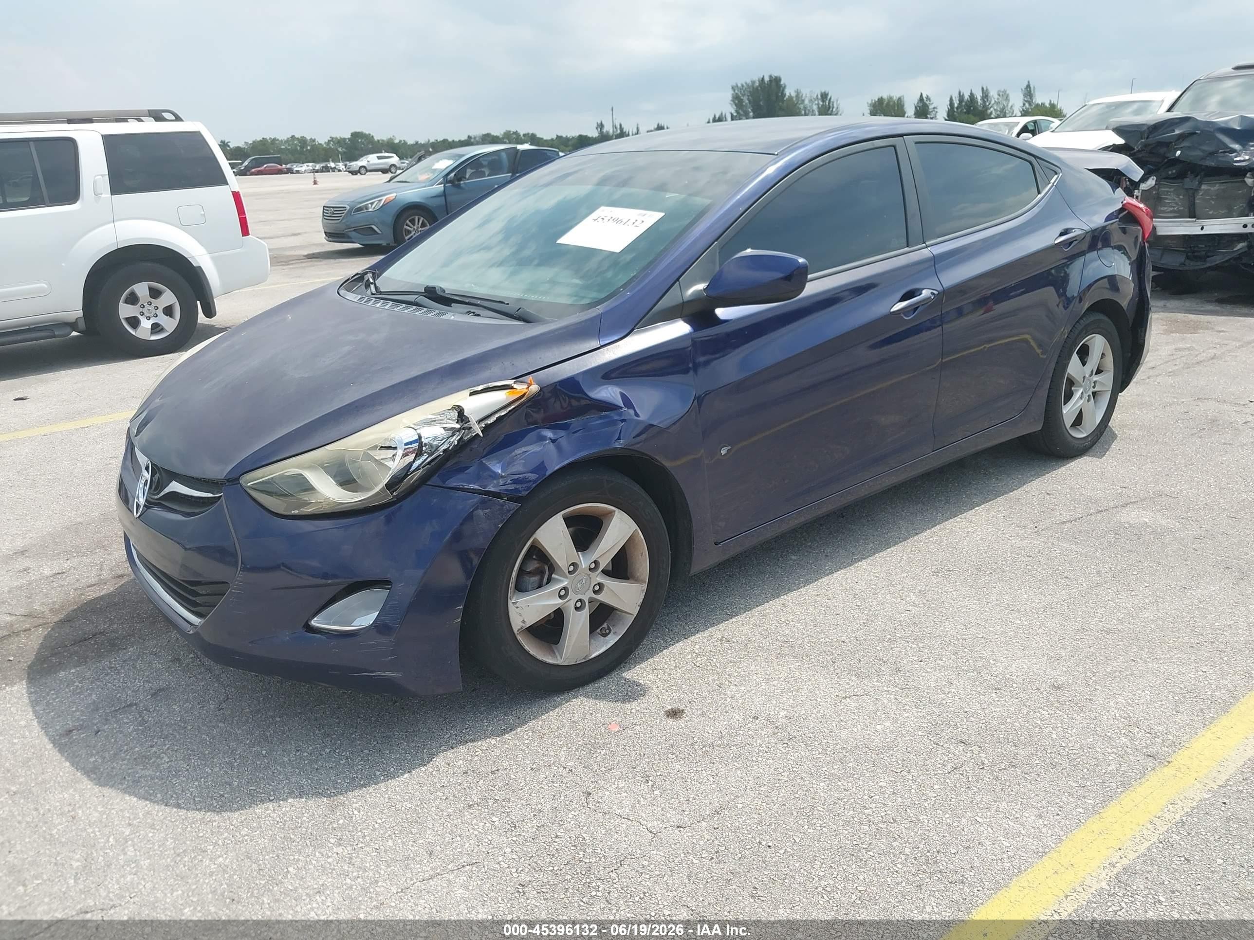2013 Hyundai Elantra Gls Dark Blue vin: 5NPDH4AE3DH320515