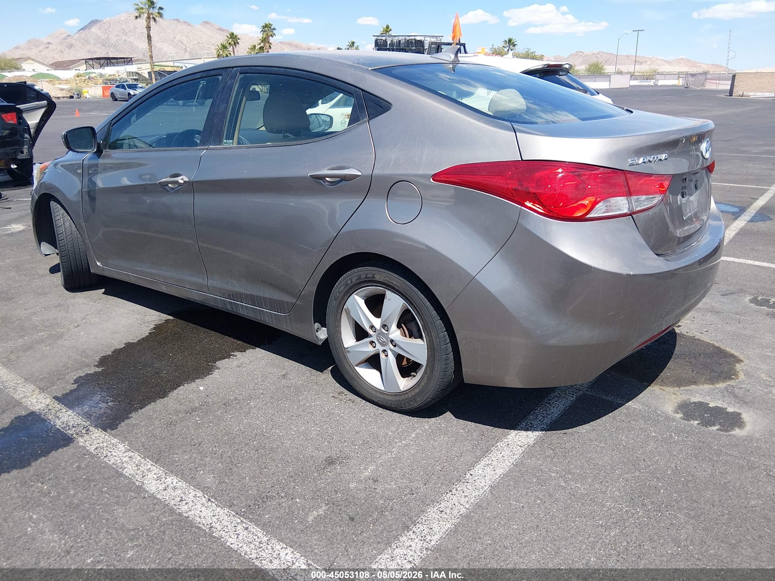 2013 Hyundai Elantra Gls Gray vin: 5NPDH4AE3DH321602
