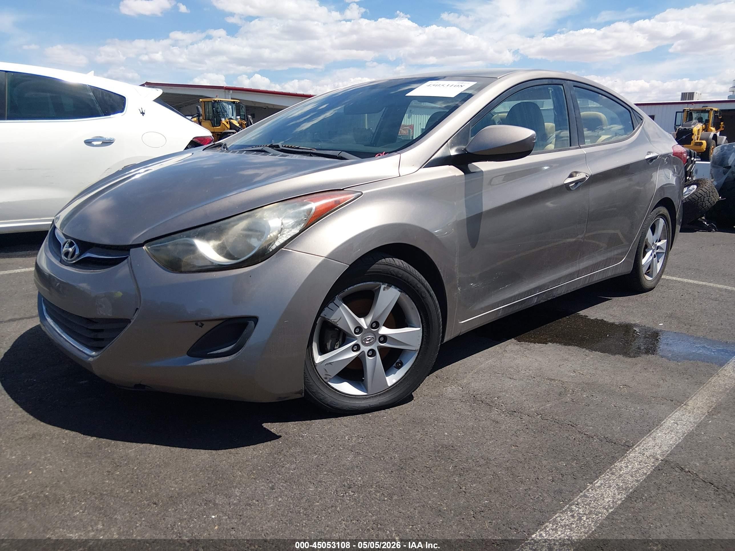 2013 Hyundai Elantra Gls Gray vin: 5NPDH4AE3DH321602