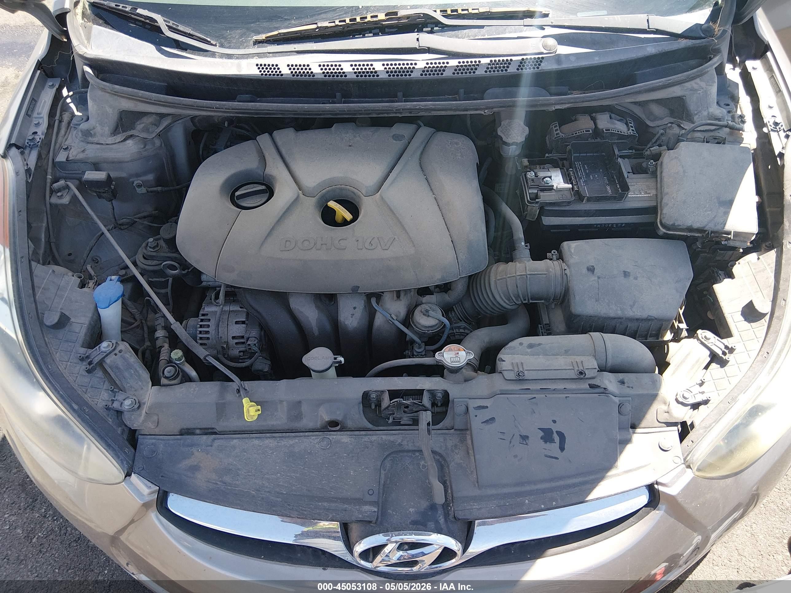 2013 Hyundai Elantra Gls Gray vin: 5NPDH4AE3DH321602