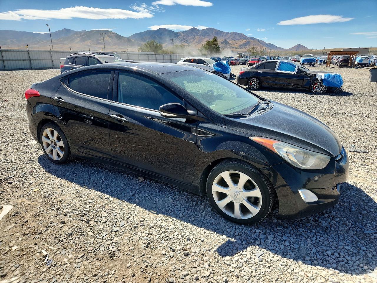 2013 Hyundai Elantra Limited Black vin: 5NPDH4AE3DH327691