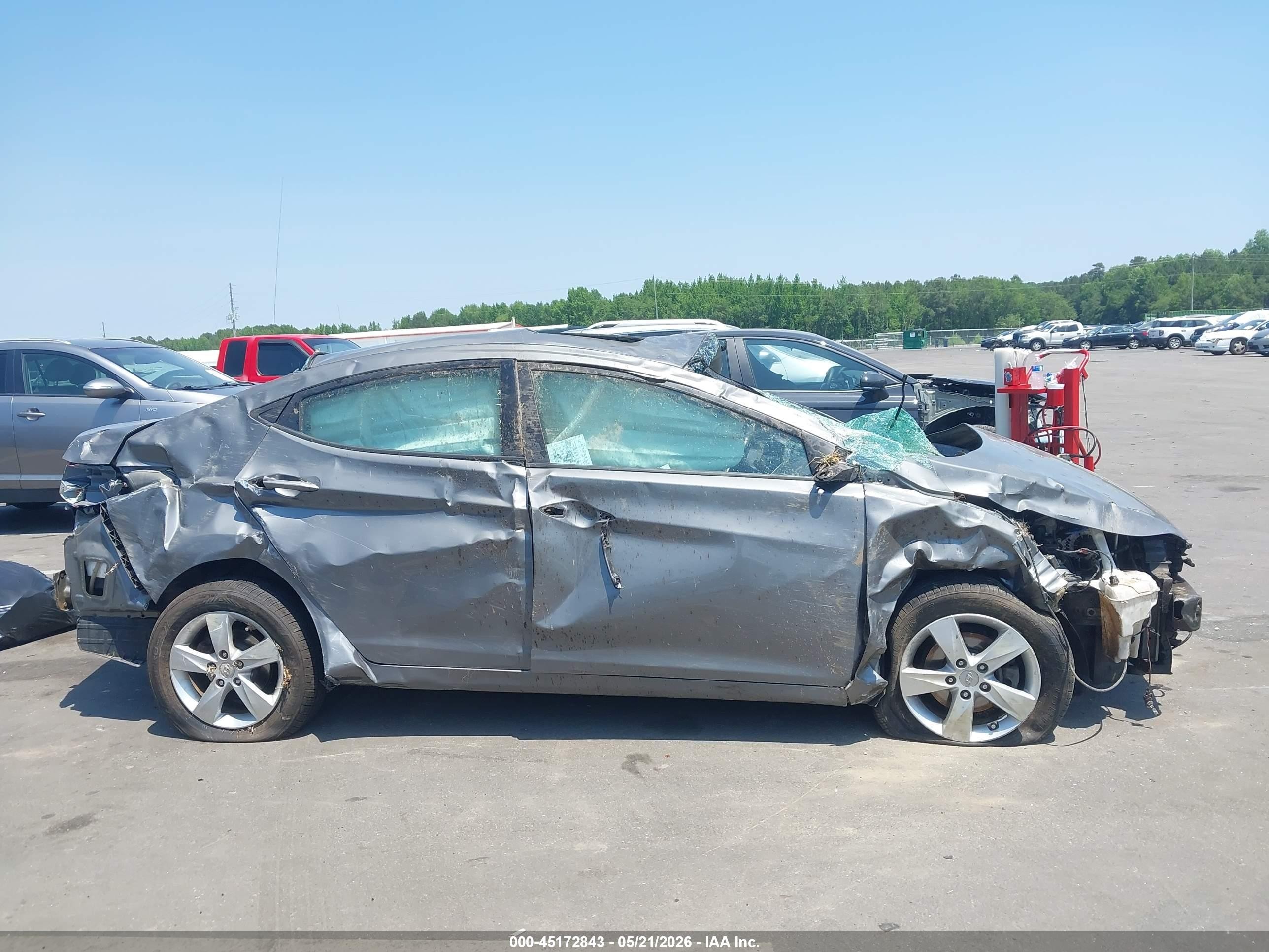 2013 Hyundai Elantra Limited Gray vin: 5NPDH4AE3DH328453