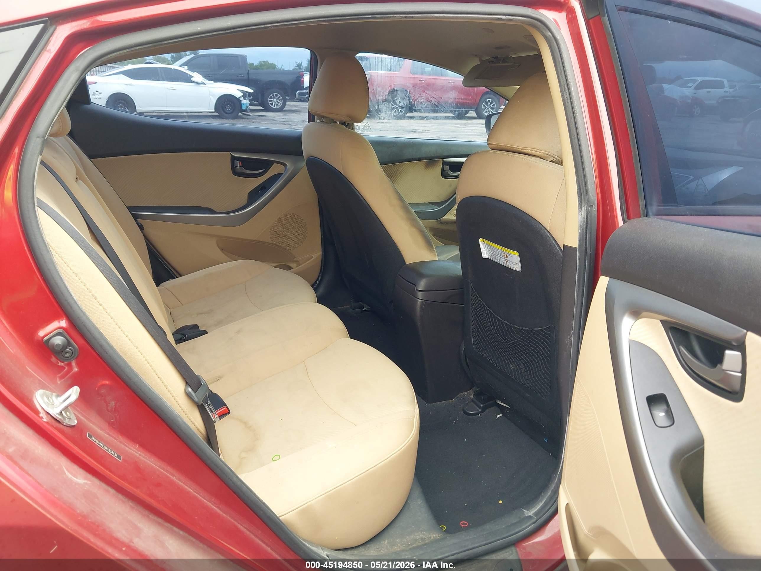 2013 Hyundai Elantra Gls Red vin: 5NPDH4AE3DH334737