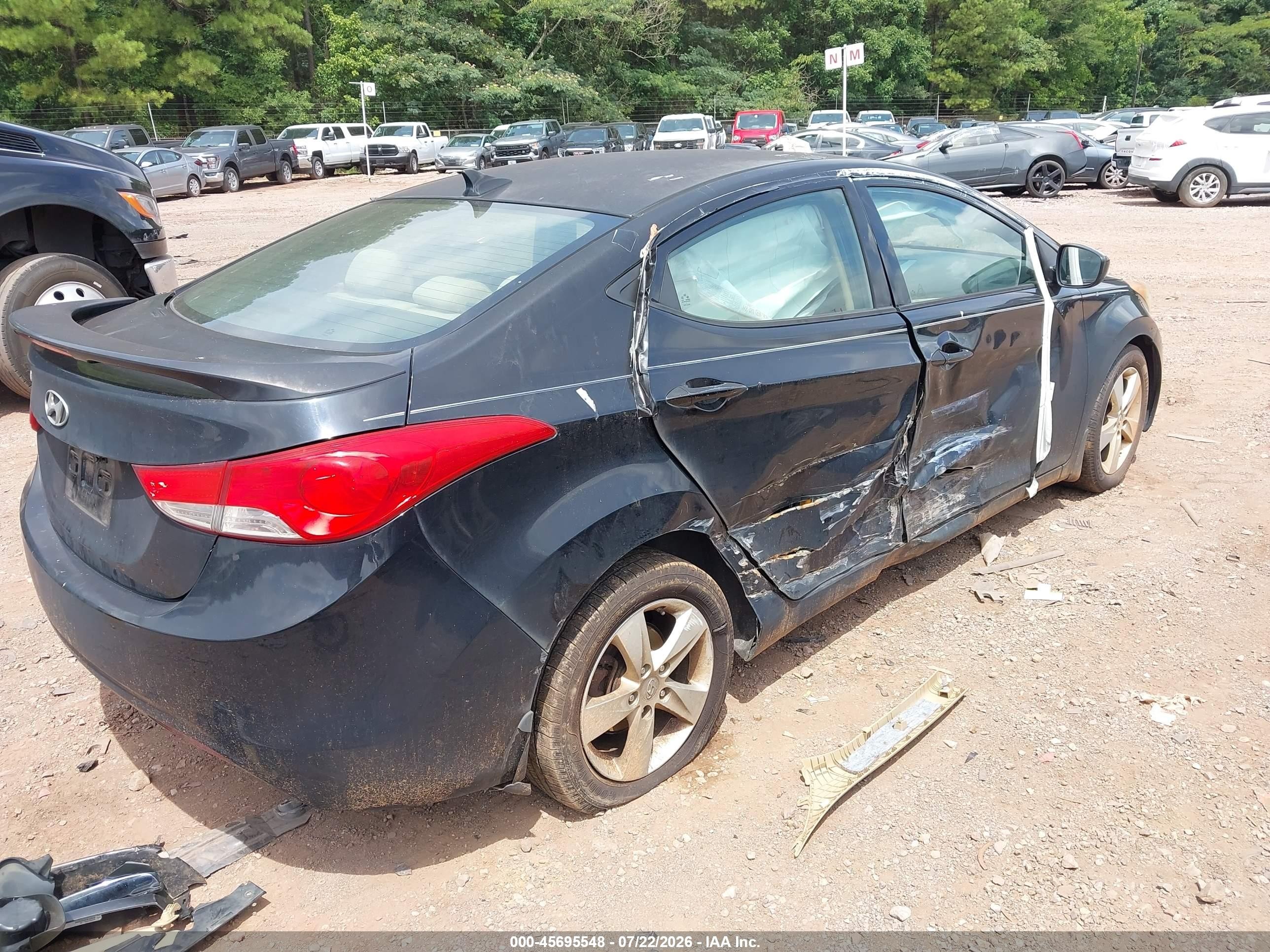 2013 Hyundai Elantra Gls Black vin: 5NPDH4AE3DH335287