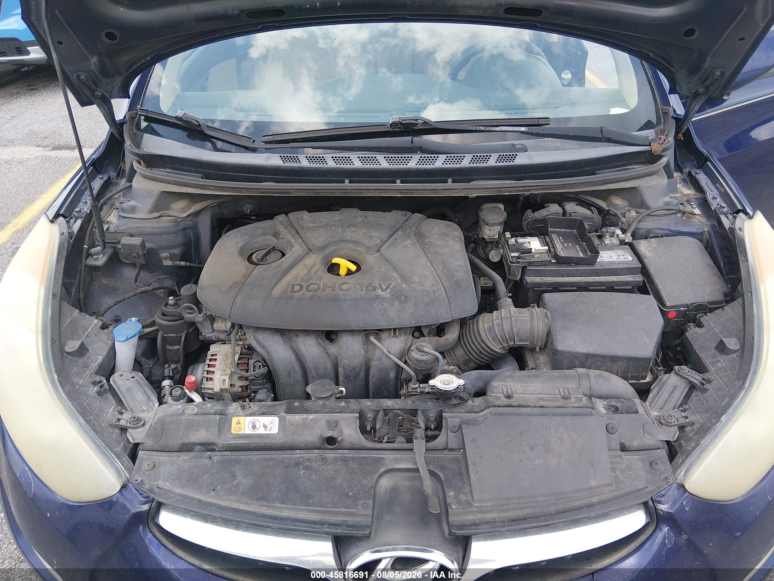 2013 Hyundai Elantra Gls Blue vin: 5NPDH4AE3DH342952