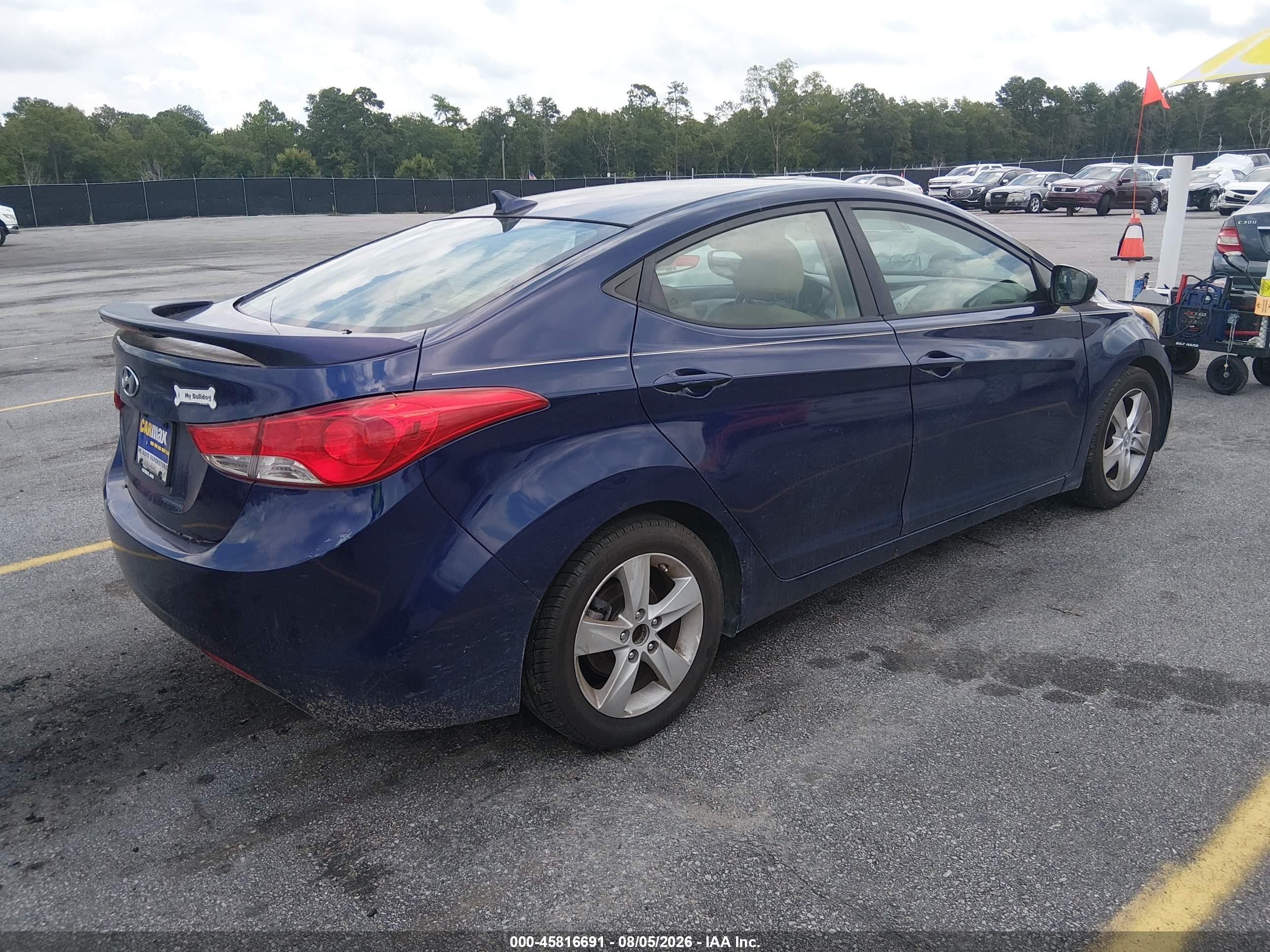 2013 Hyundai Elantra Gls Blue vin: 5NPDH4AE3DH342952