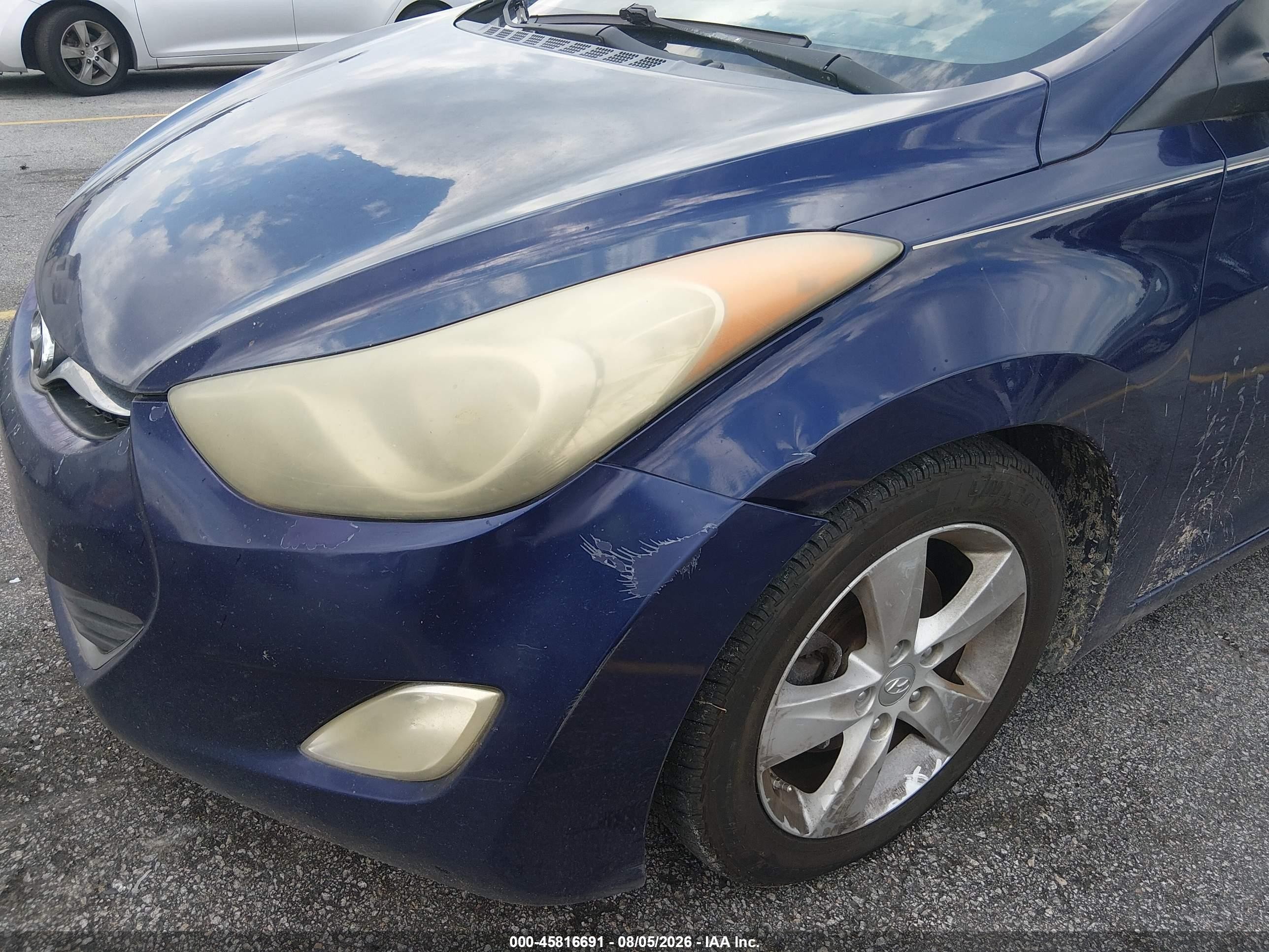 2013 Hyundai Elantra Gls Blue vin: 5NPDH4AE3DH342952