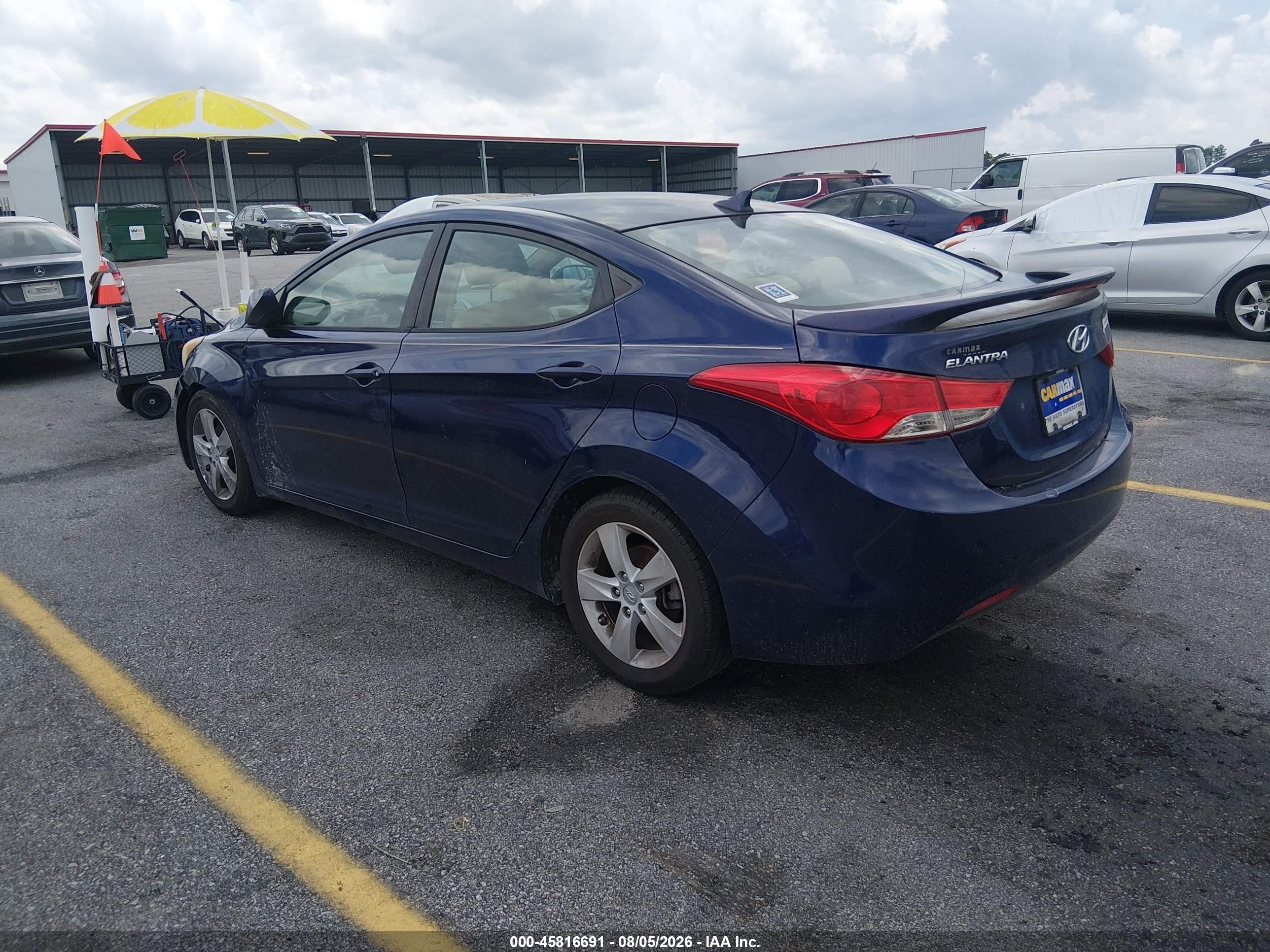 2013 Hyundai Elantra Gls Blue vin: 5NPDH4AE3DH342952