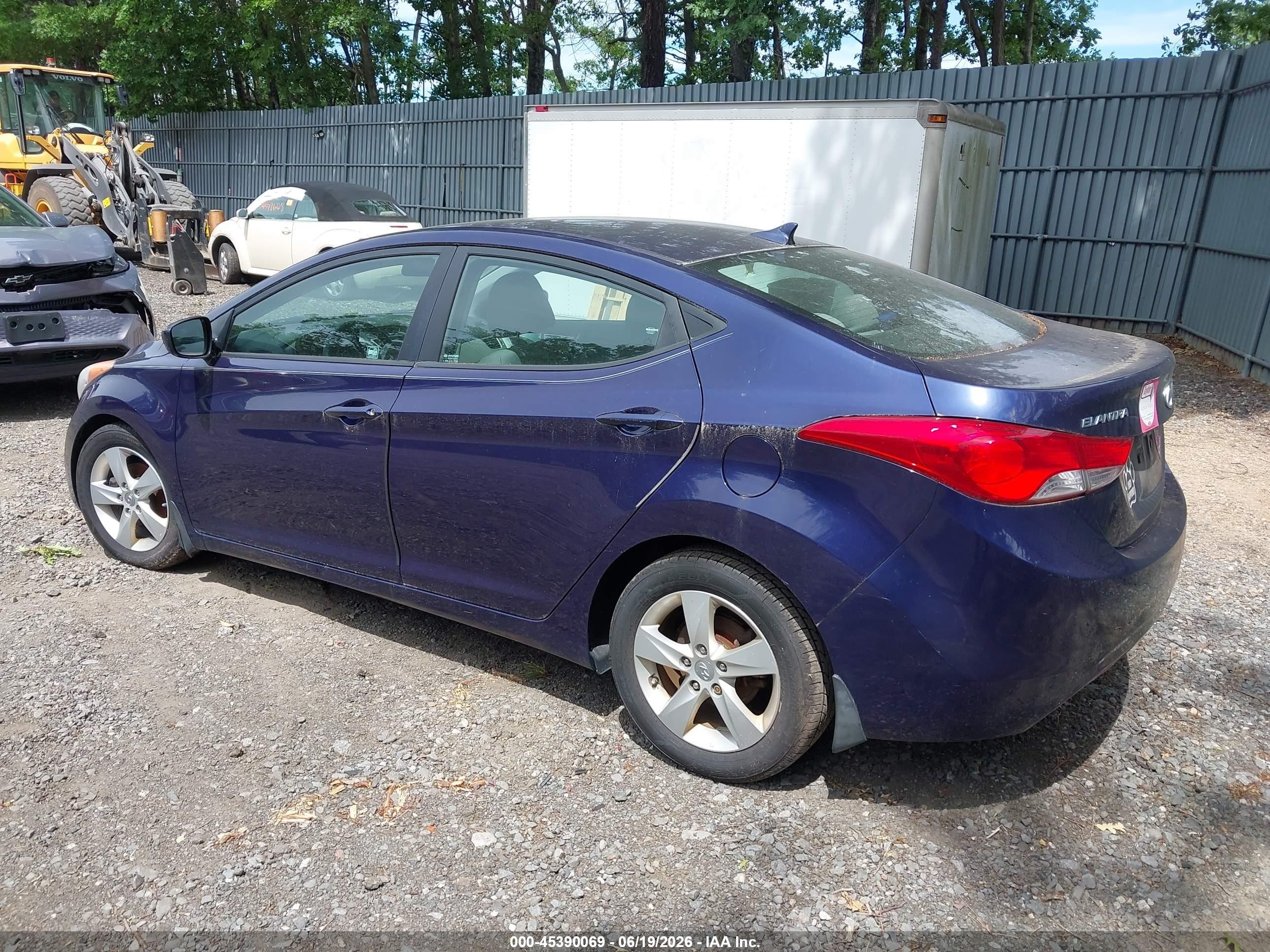 2013 Hyundai Elantra Gls Blue vin: 5NPDH4AE3DH347584