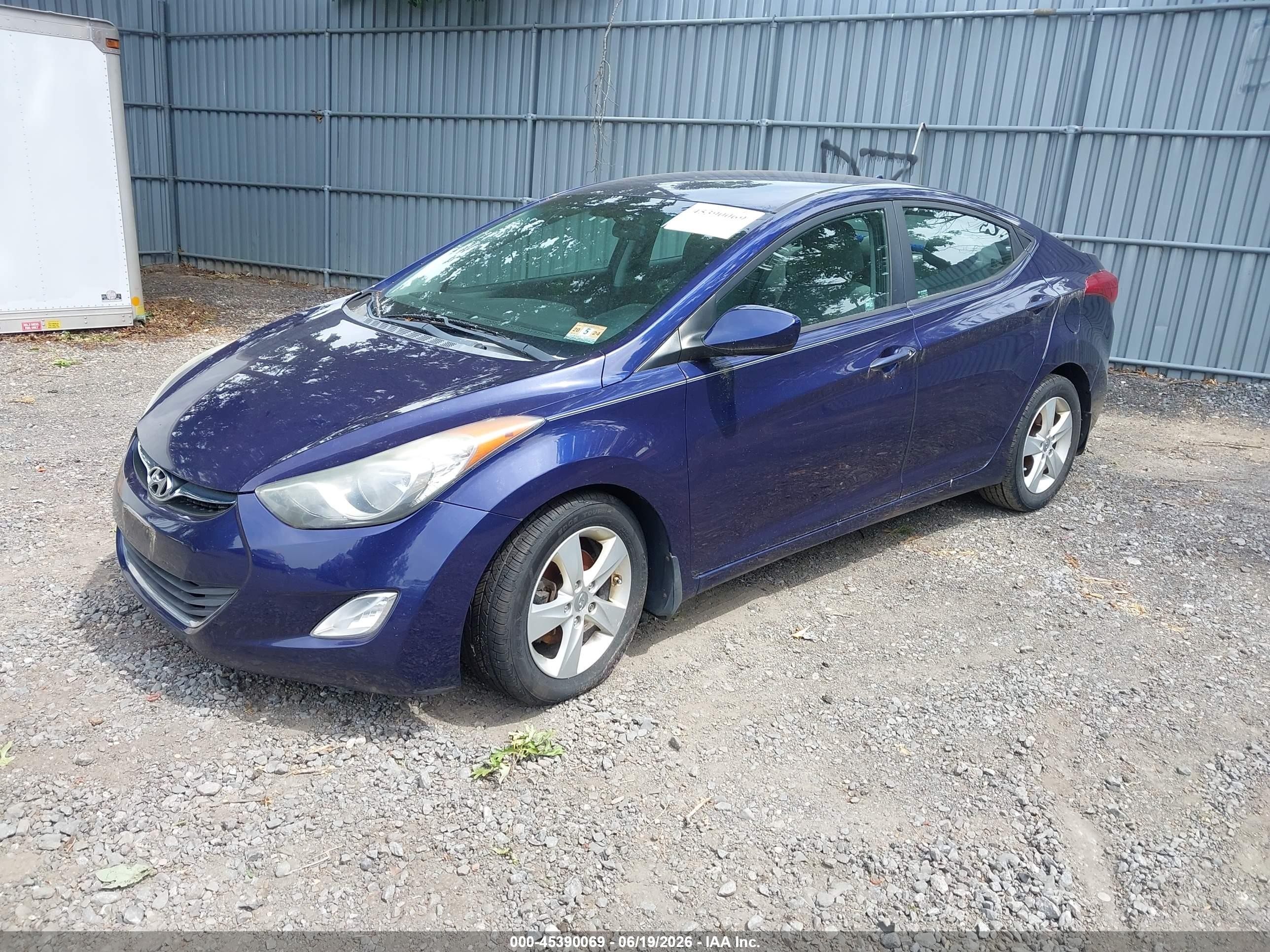 2013 Hyundai Elantra Gls Blue vin: 5NPDH4AE3DH347584